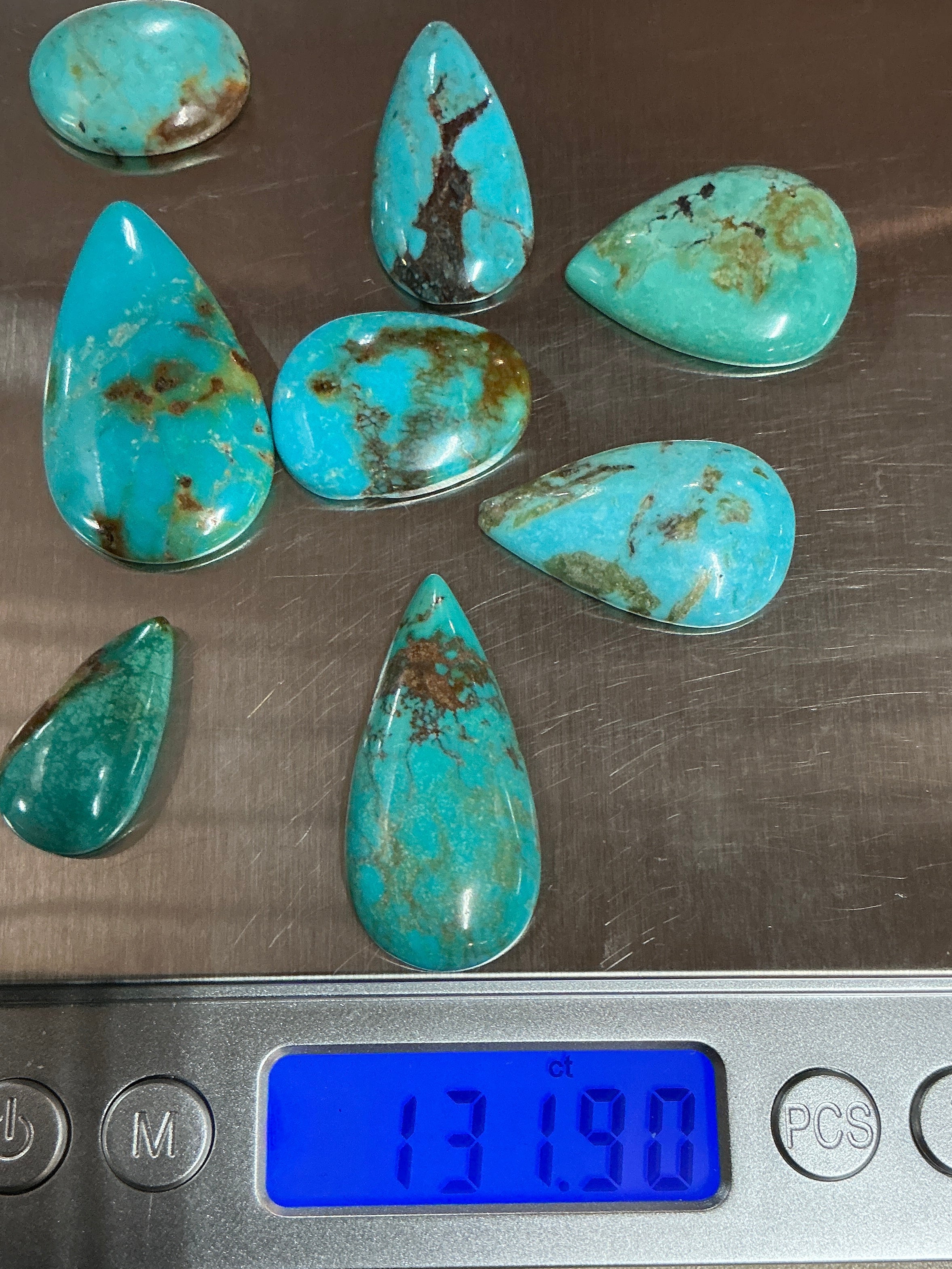 AJAX Turquoise Cabochons ~132 CARATS. LOT 5. $120