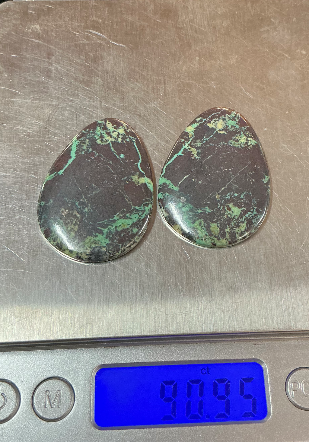 BLACK JACK TURQUOISE CABOCHONS. LOT 8. ~ 90 Carats. $90
