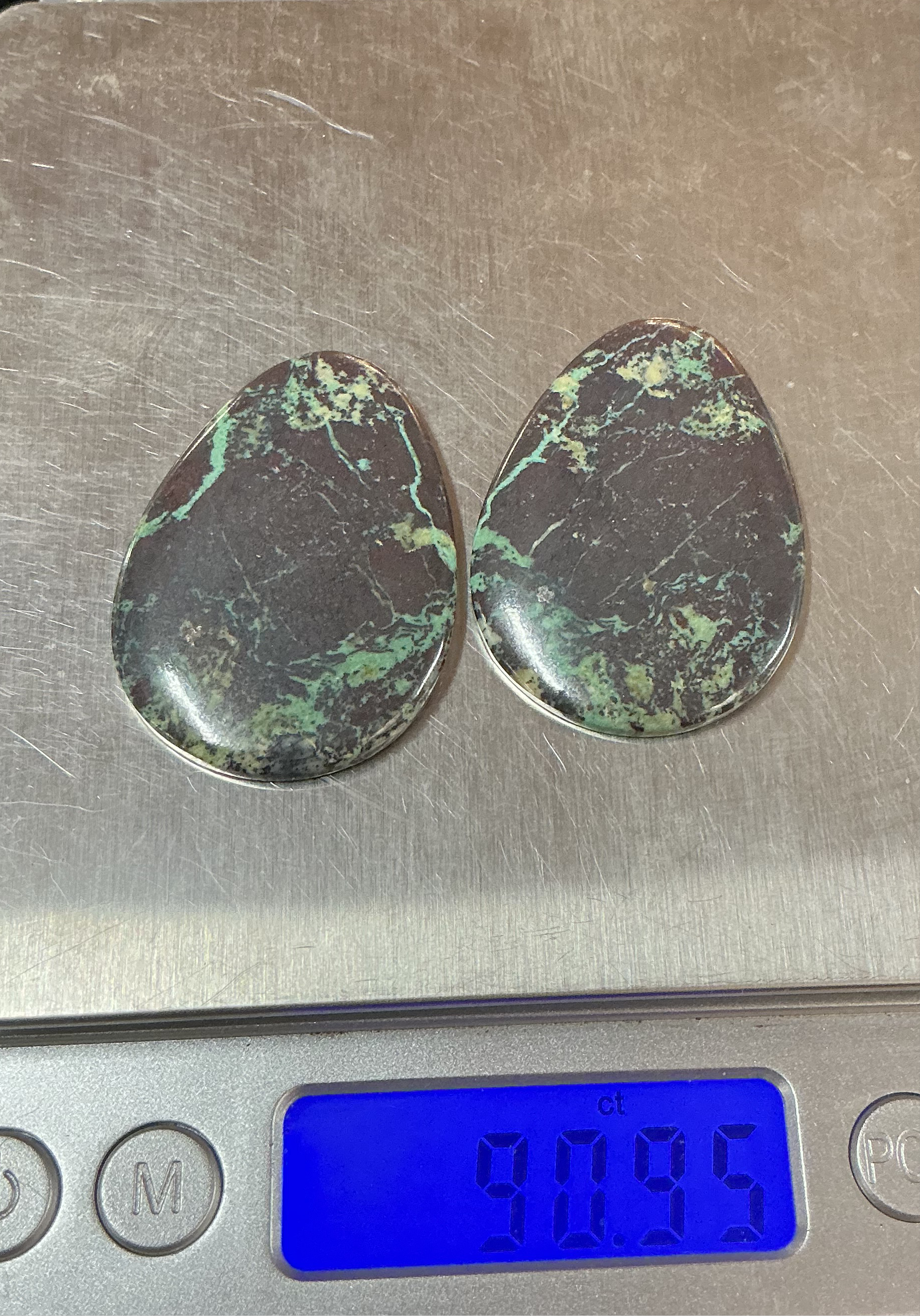 BLACK JACK TURQUOISE CABOCHONS. LOT 8. ~ 90 Carats. $90