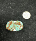 Fine #8 Paired Turquoise Cabochons. Set of 2. Lot 2.~24cts.  $72.