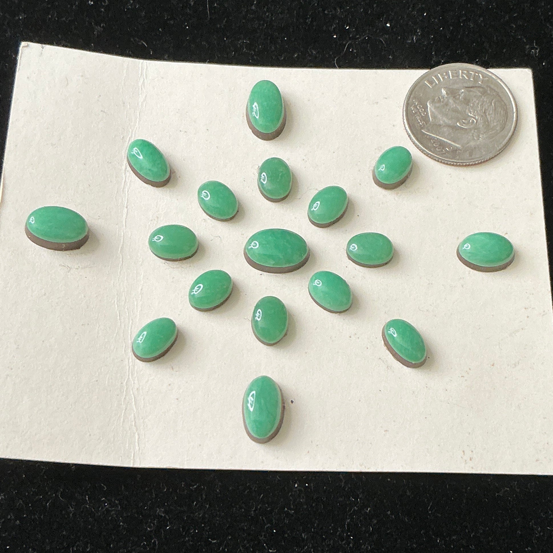 Gem Variscite Cabochon Card. $60
