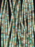 16” Strand of Green Turquoise Heishi Beads. 3mm. $25.