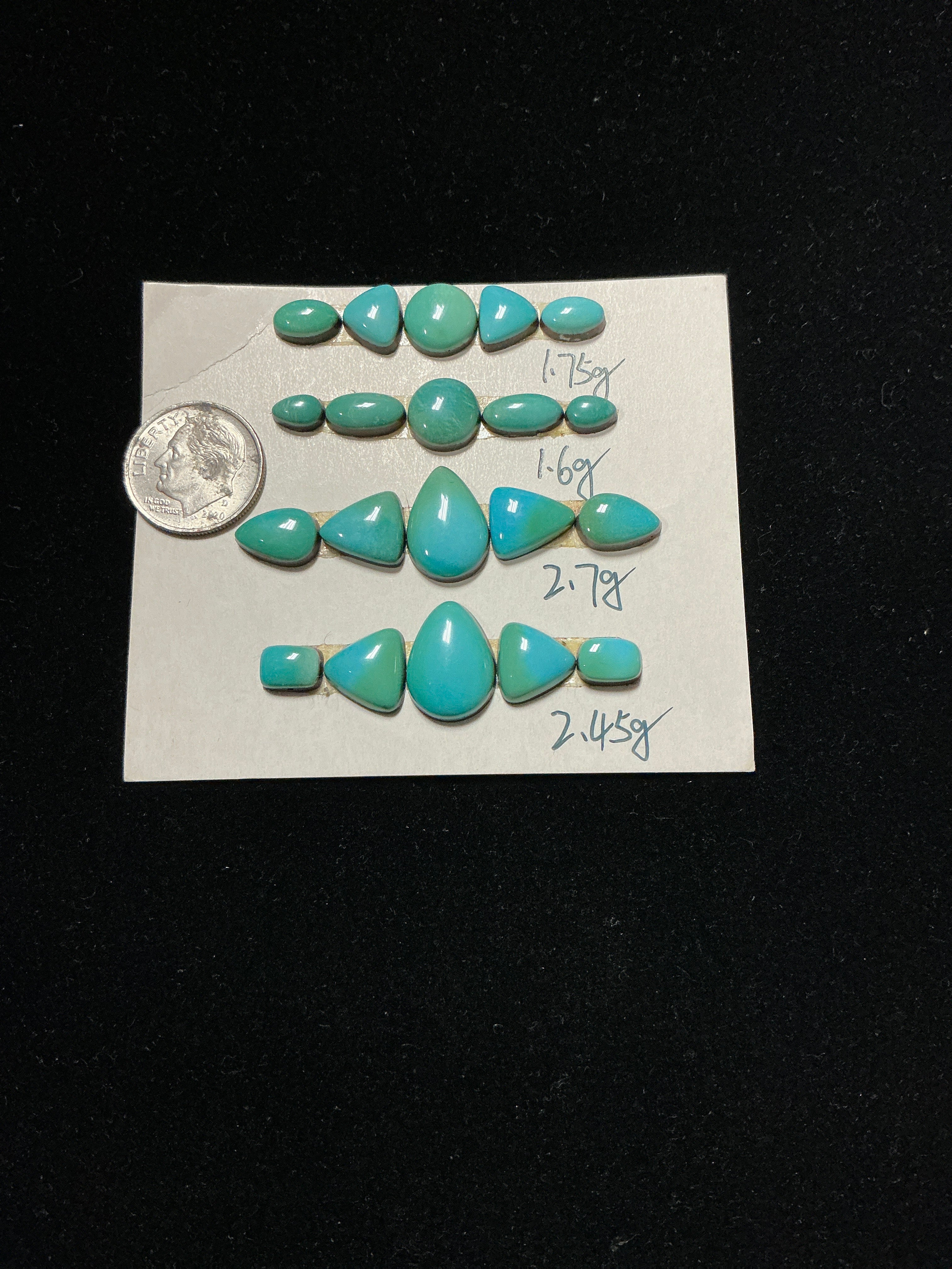 Turquoise Cabochon Card. $85.
