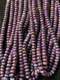 16” Strand of Purple Composite Rondelle Beads. 6mm. $28.