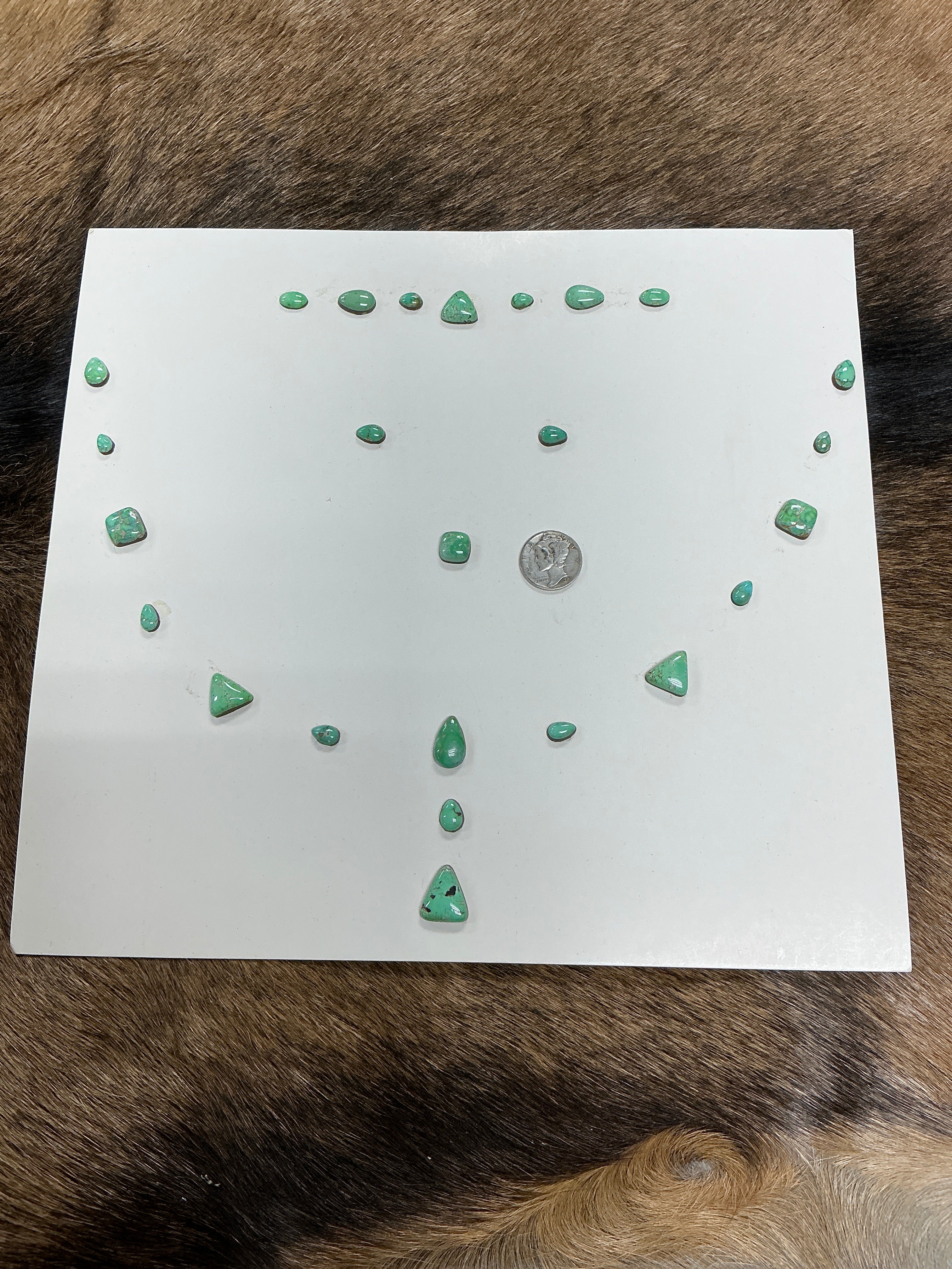 Turquoise Cabochons Card Set. Lot 27.$107.