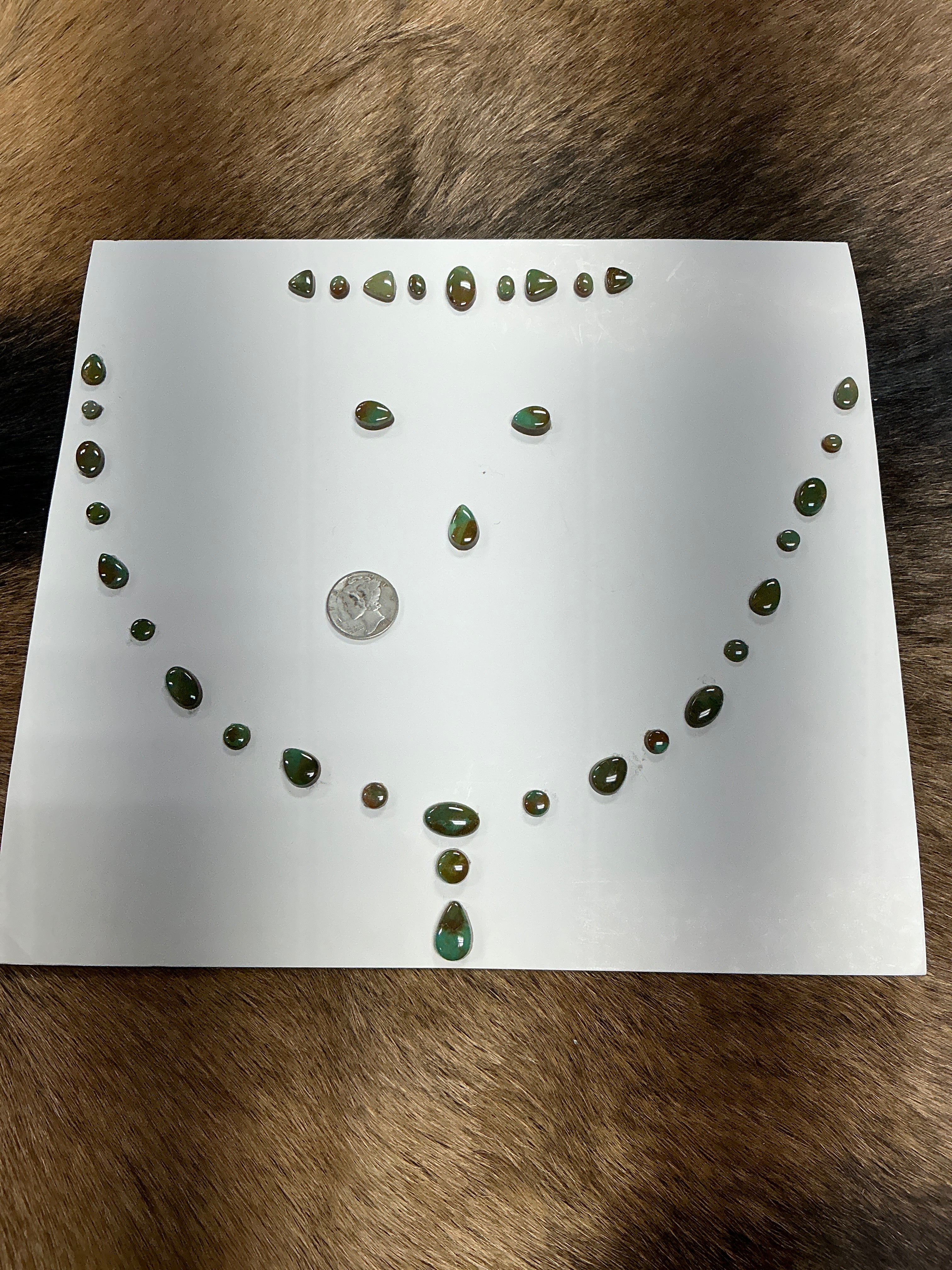 Turquoise Cabochons Card Set. Lot 12.$112.