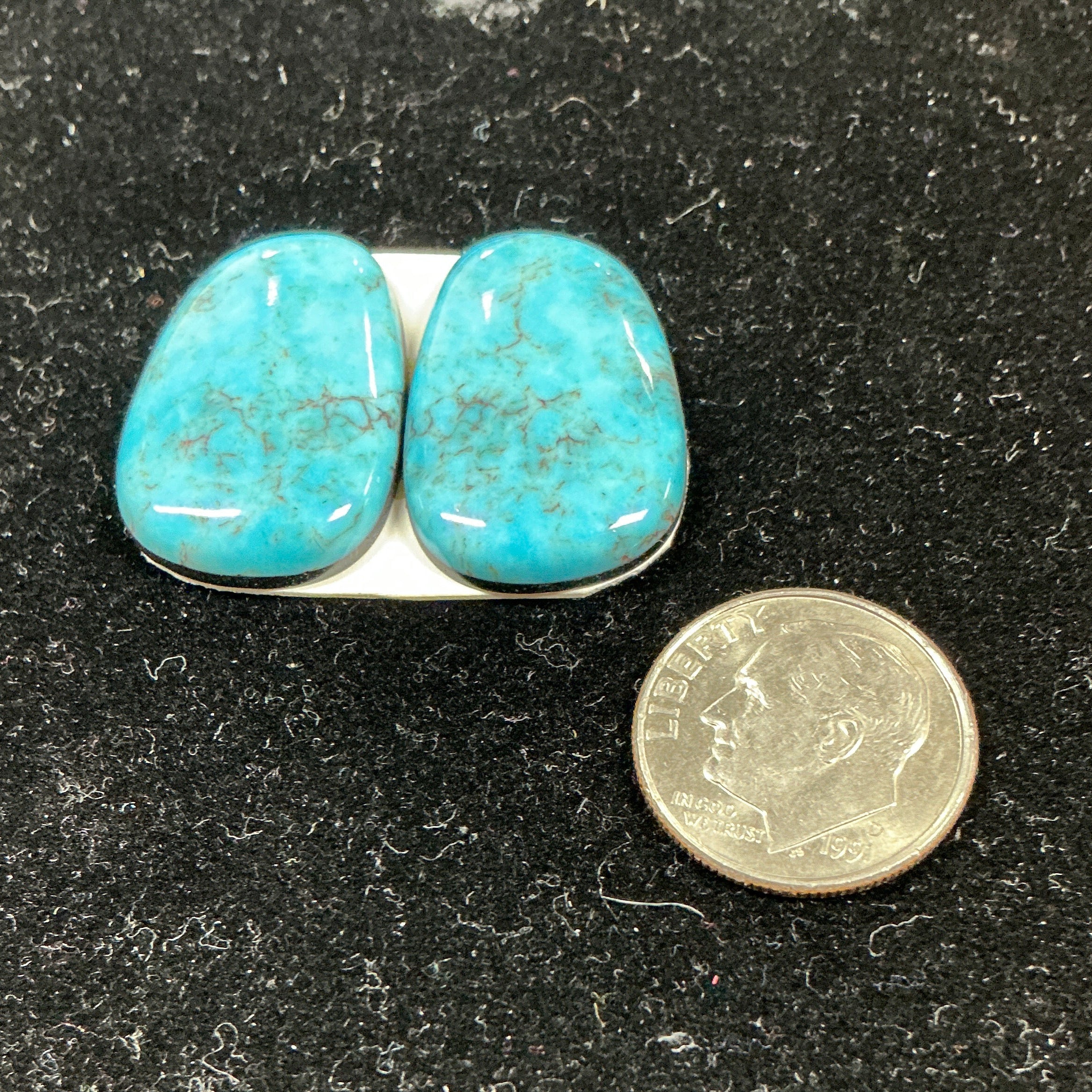 Matching Egyptian Turquoise Cabs. ~23 Carats. $69.