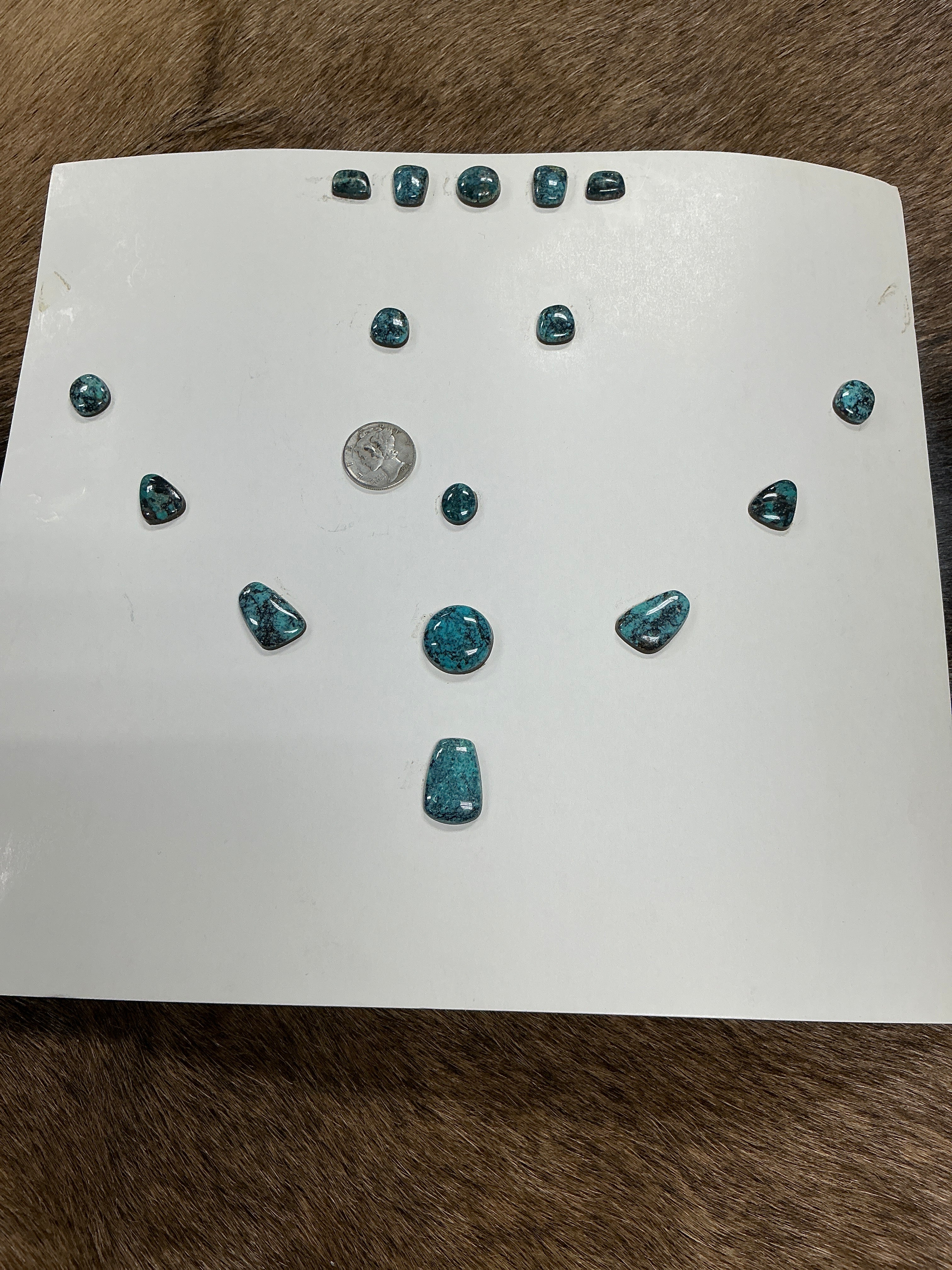 Turquoise Cabochons Card Set. Lot 11. $162.