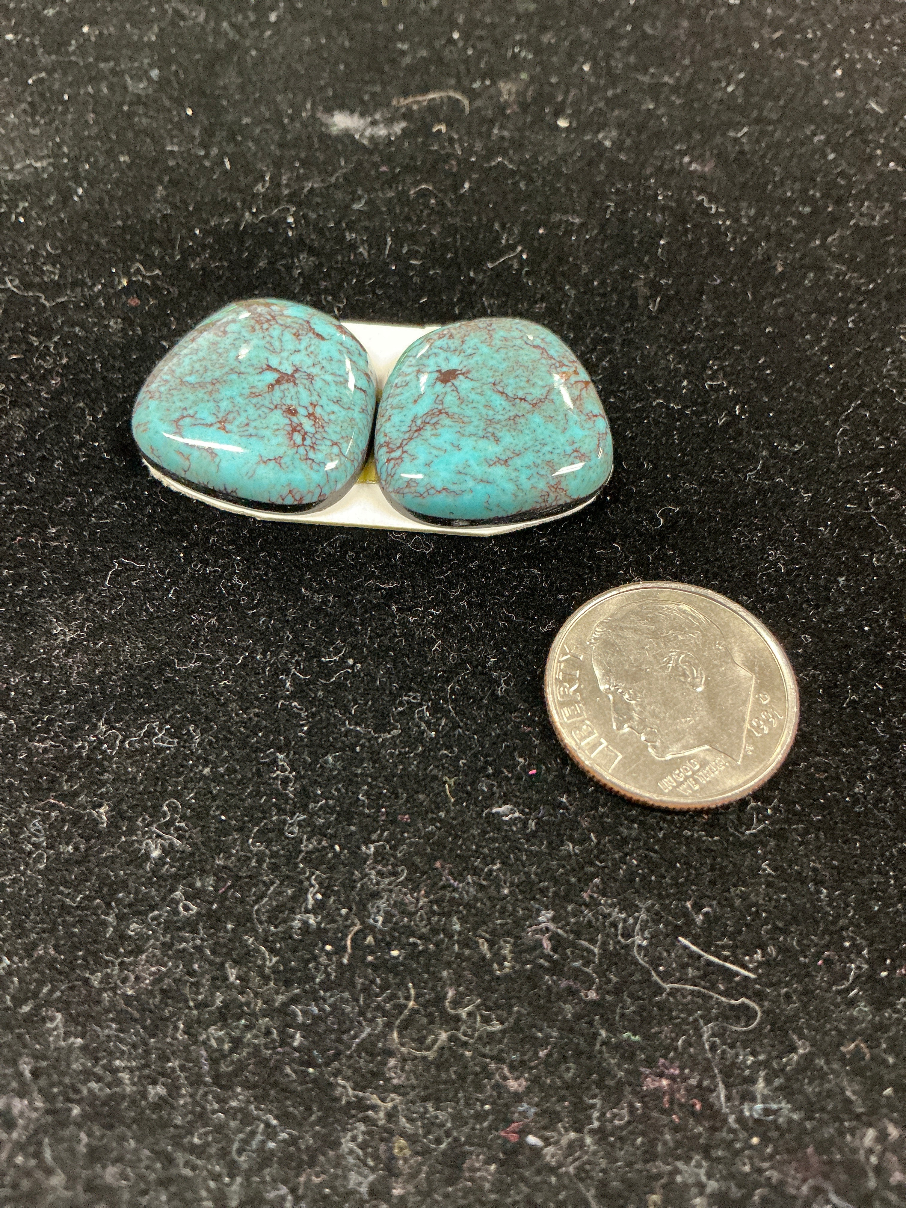 Matching Egyptian Turquoise Cabs. ~25 Carats. $75.