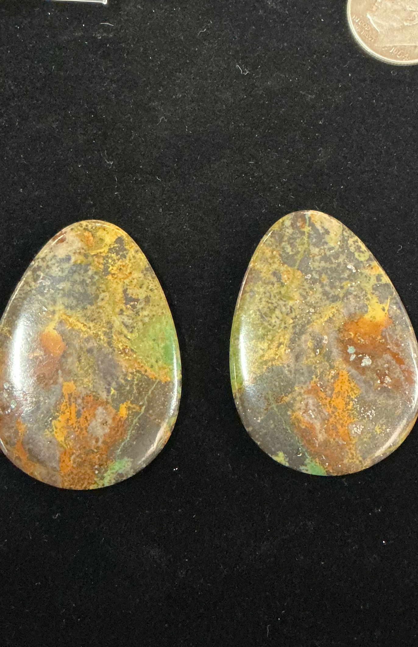 BLACK JACK TURQUOISE CABOCHONS. LOT 10. ~ Carats. $