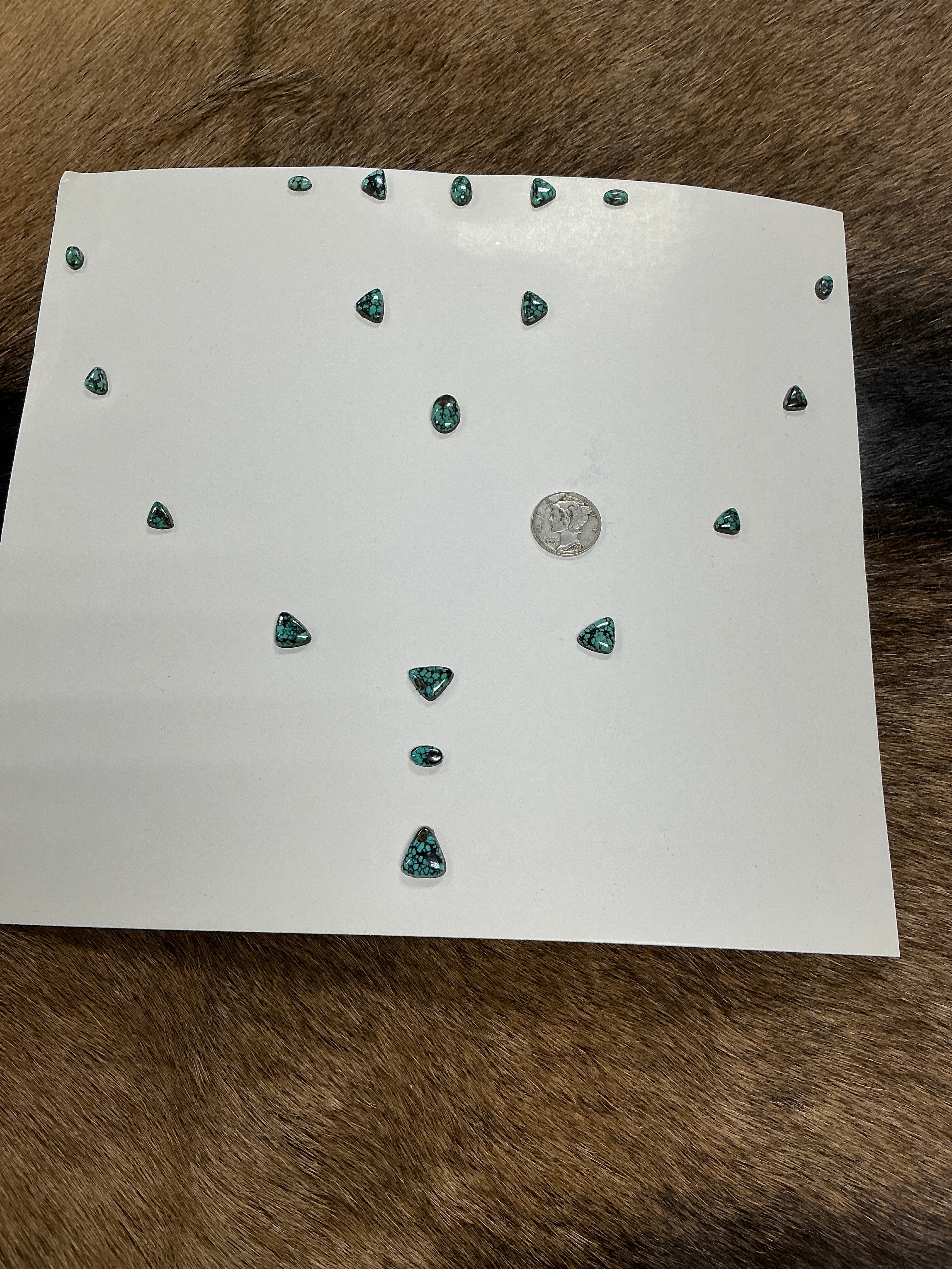 Turquoise Cabochons Card Set. Lot 14. $54.