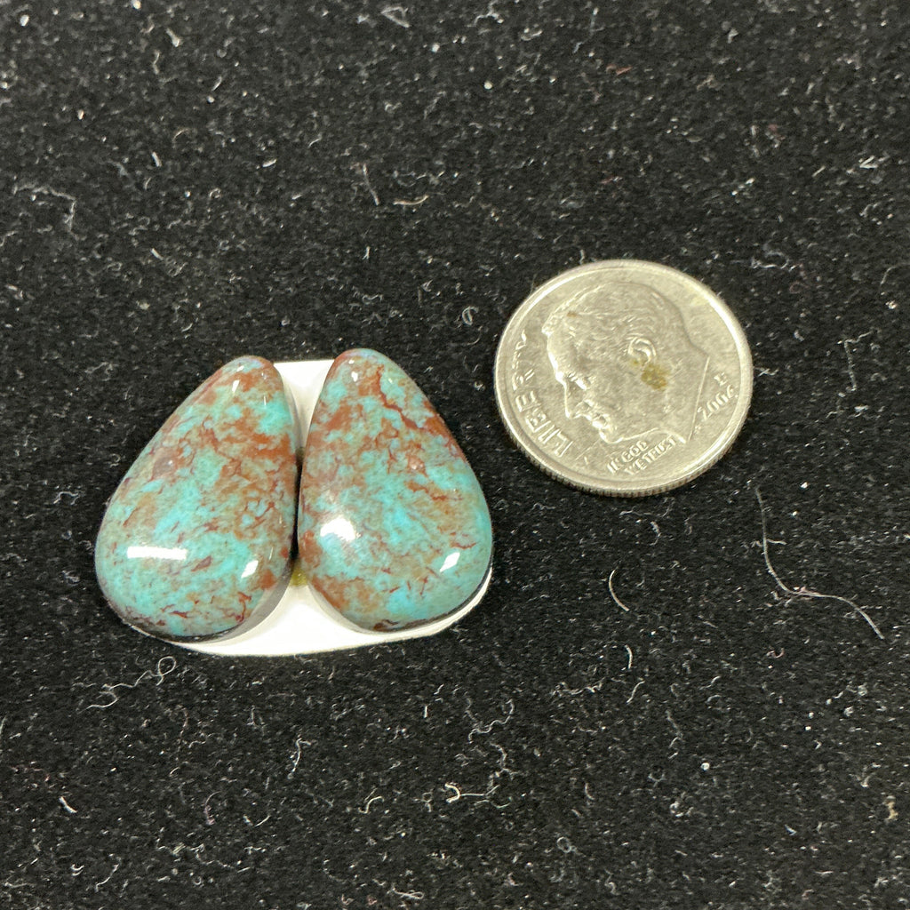 Matching Egyptian Turquoise Cabs. ~15 Carats. $45.