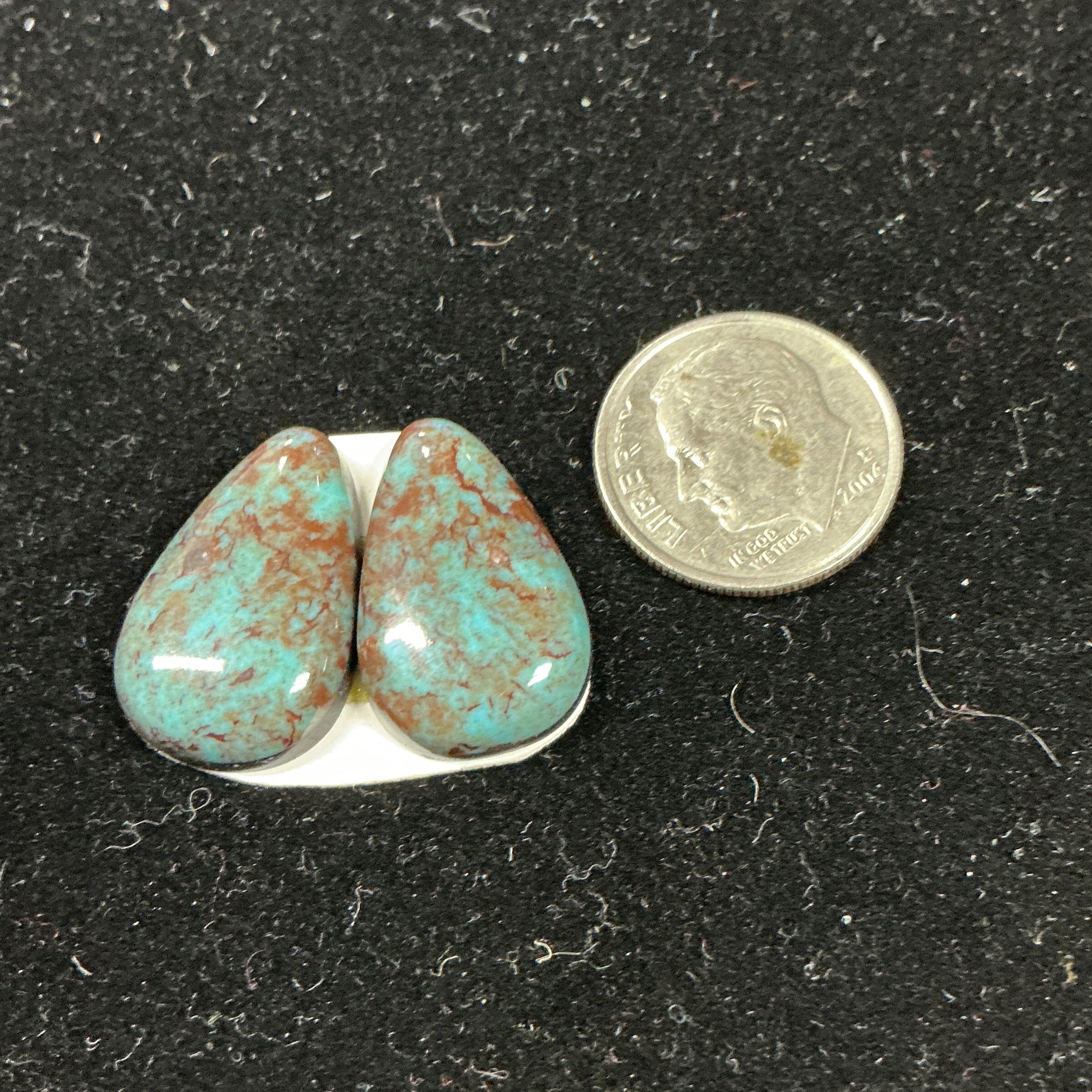 Matching Egyptian Turquoise Cabs. ~15 Carats. $45.