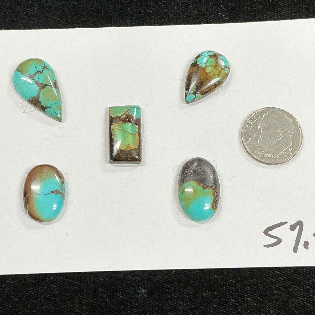 Turquoise Cabochon Card. ~46 Carats. $57.