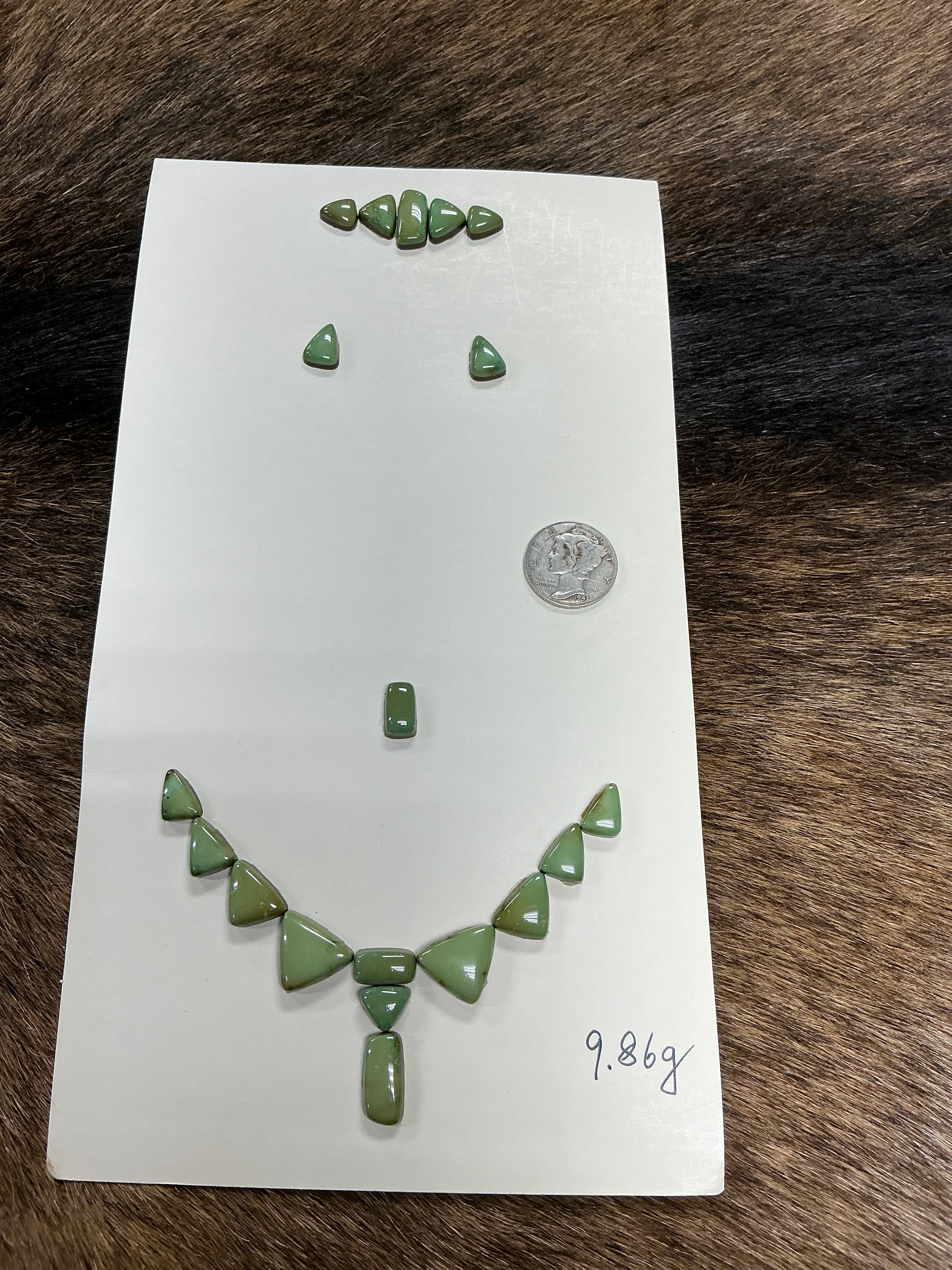 Turquoise Cabochons Card Set. Lot 28. $98.