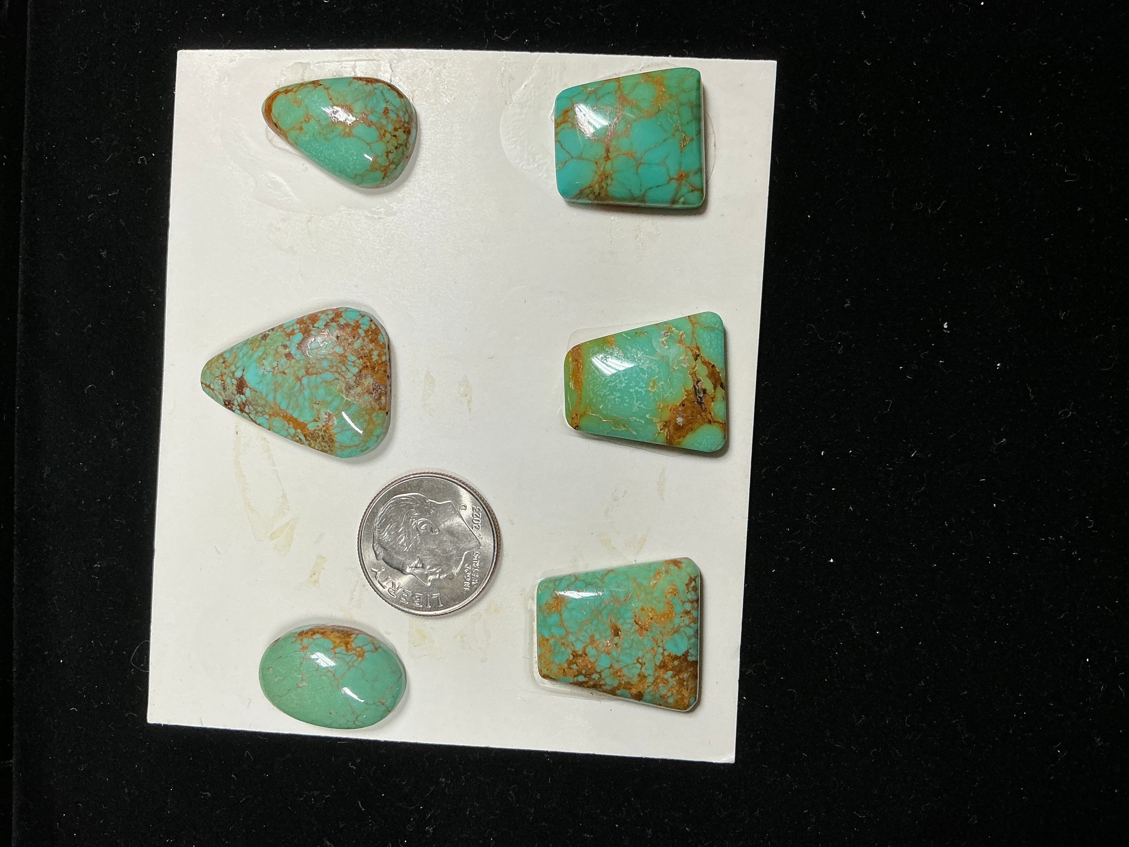 Turquoise Cabochons Card Set. Lot 57.$148.