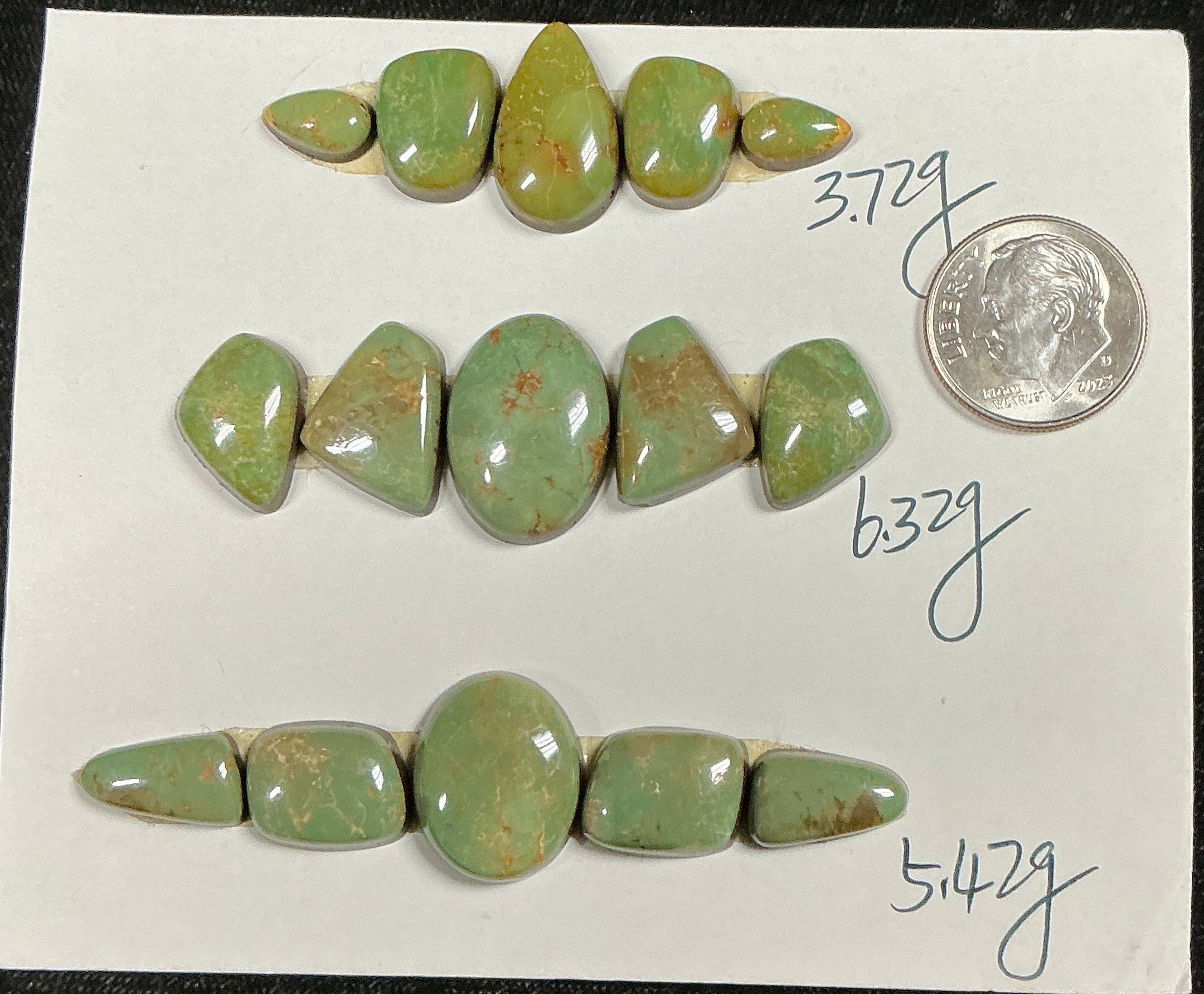 Turquoise Cabochons Card Set. Lot 66. $155.