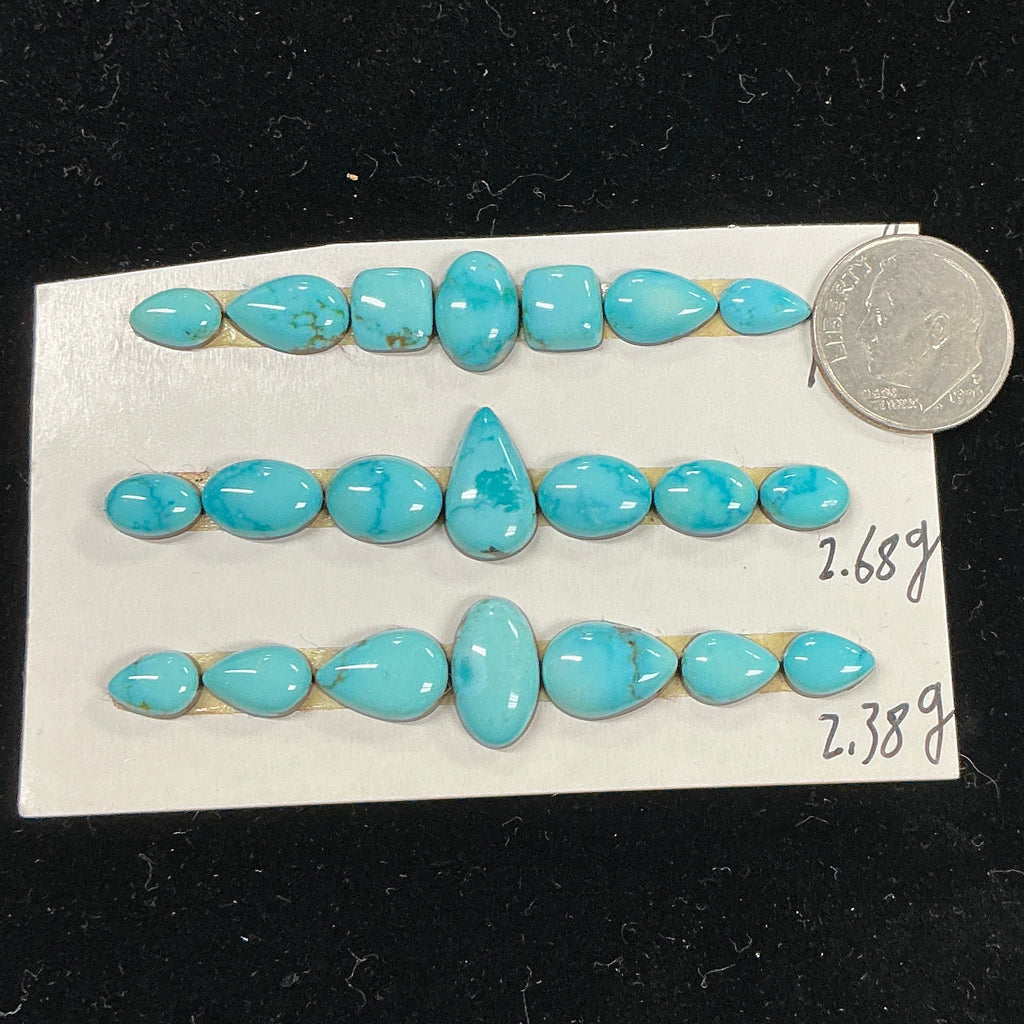 Larimar Cabochon Card. ~40 Carats. $60