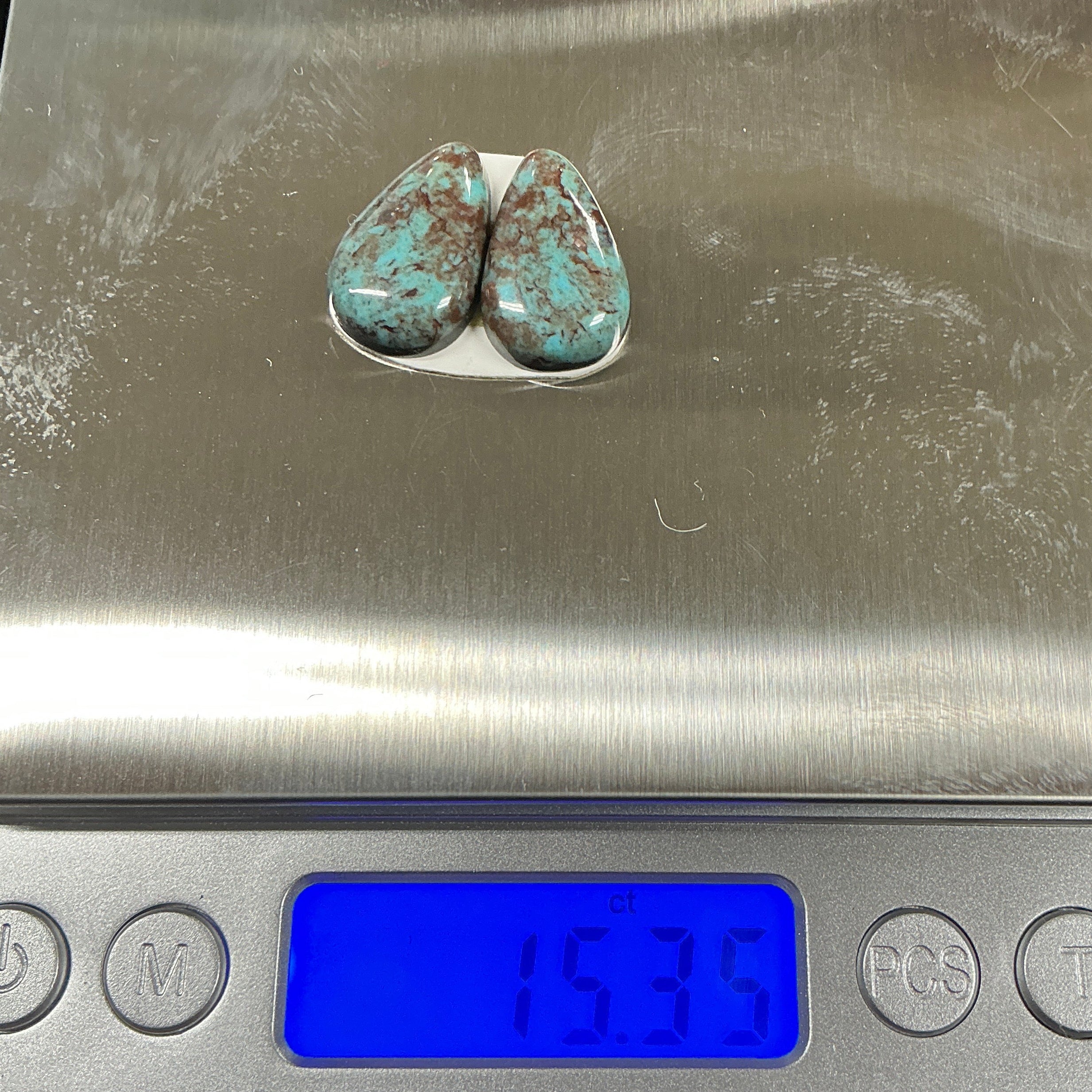 Matching Egyptian Turquoise Cabs. ~15 Carats. $45.