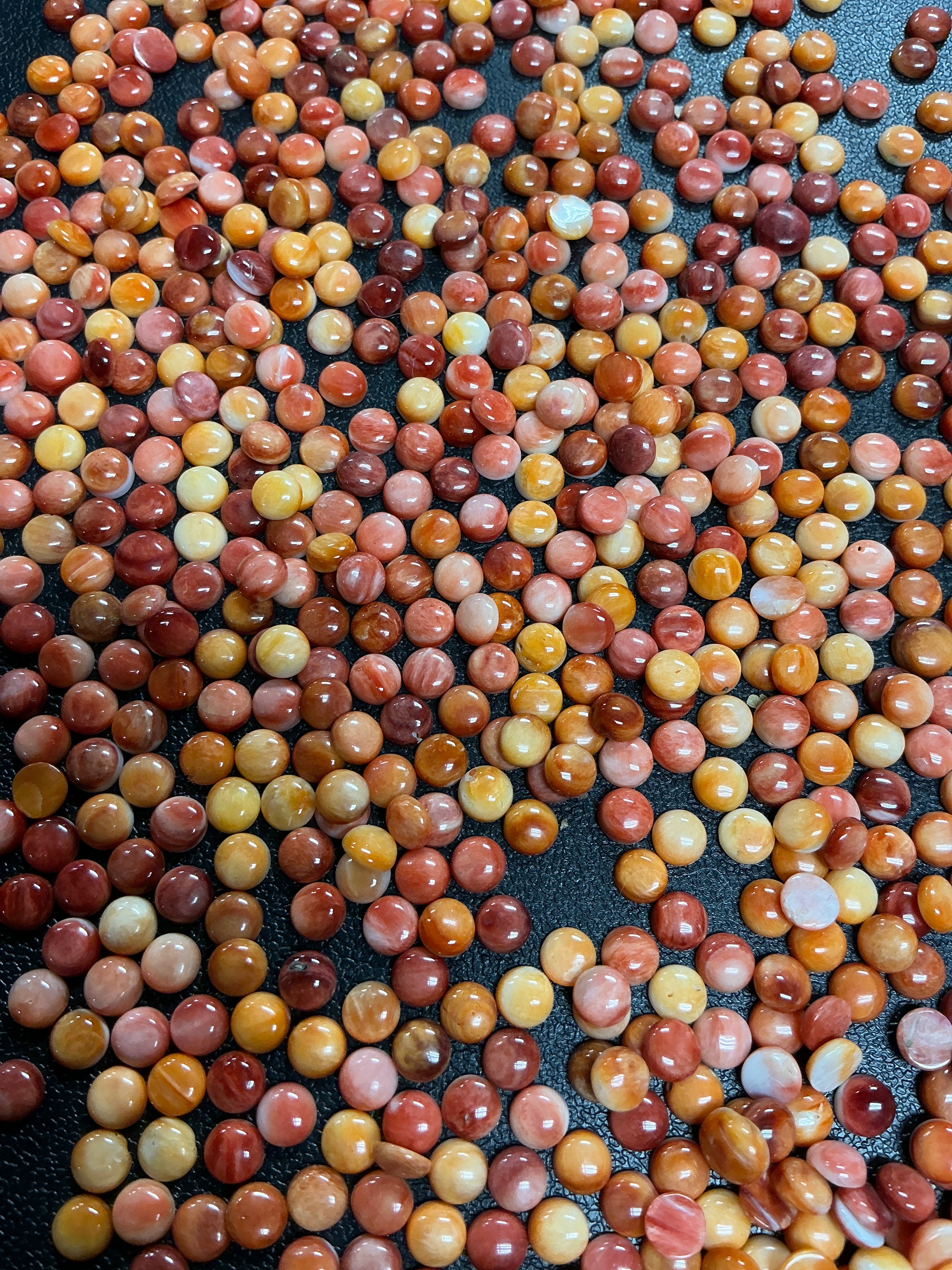 5mm Round Spiny Cabochons Lot of 5. $6.25.