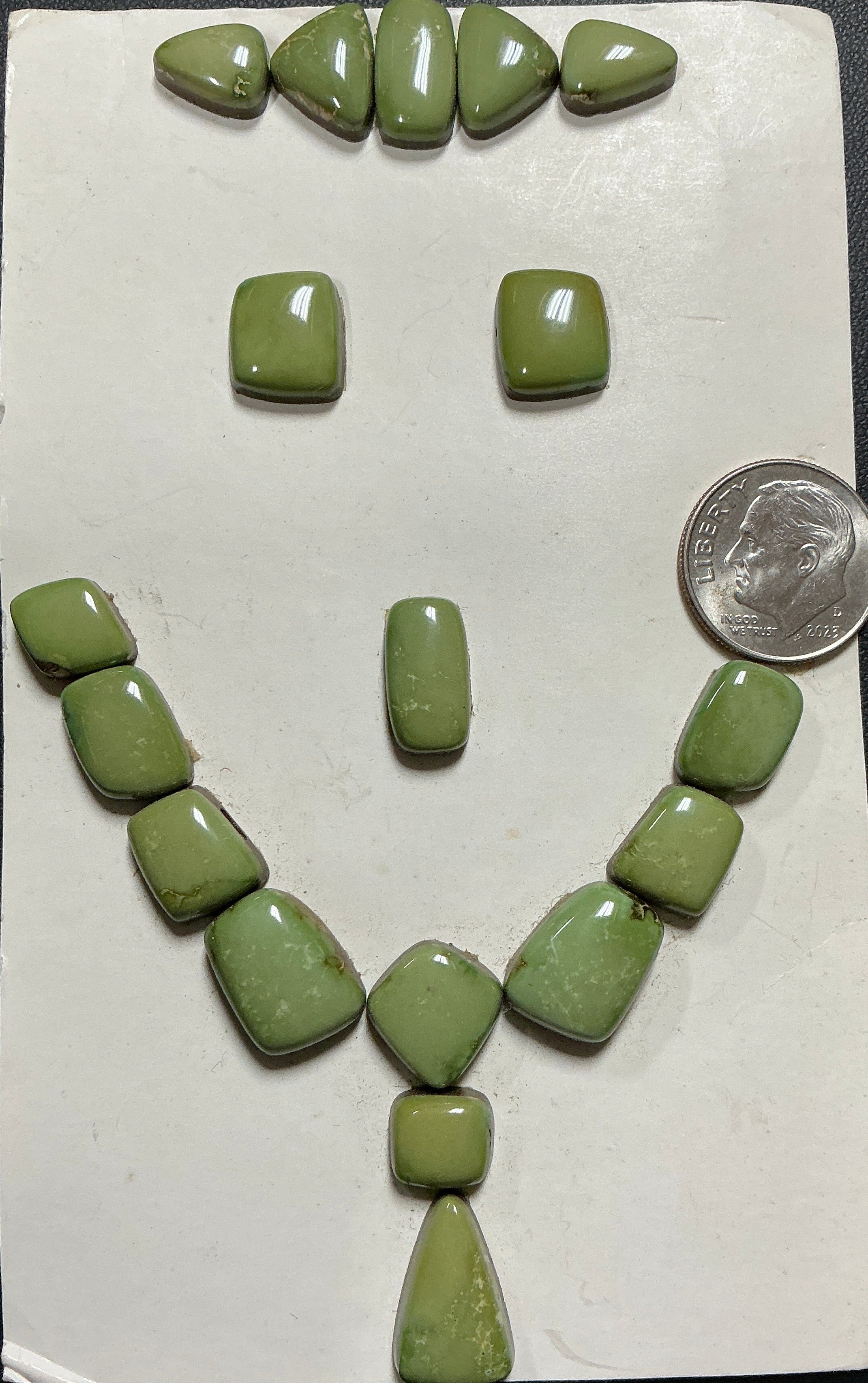 Turquoise Cabochons Card Set. Lot 52. $150.