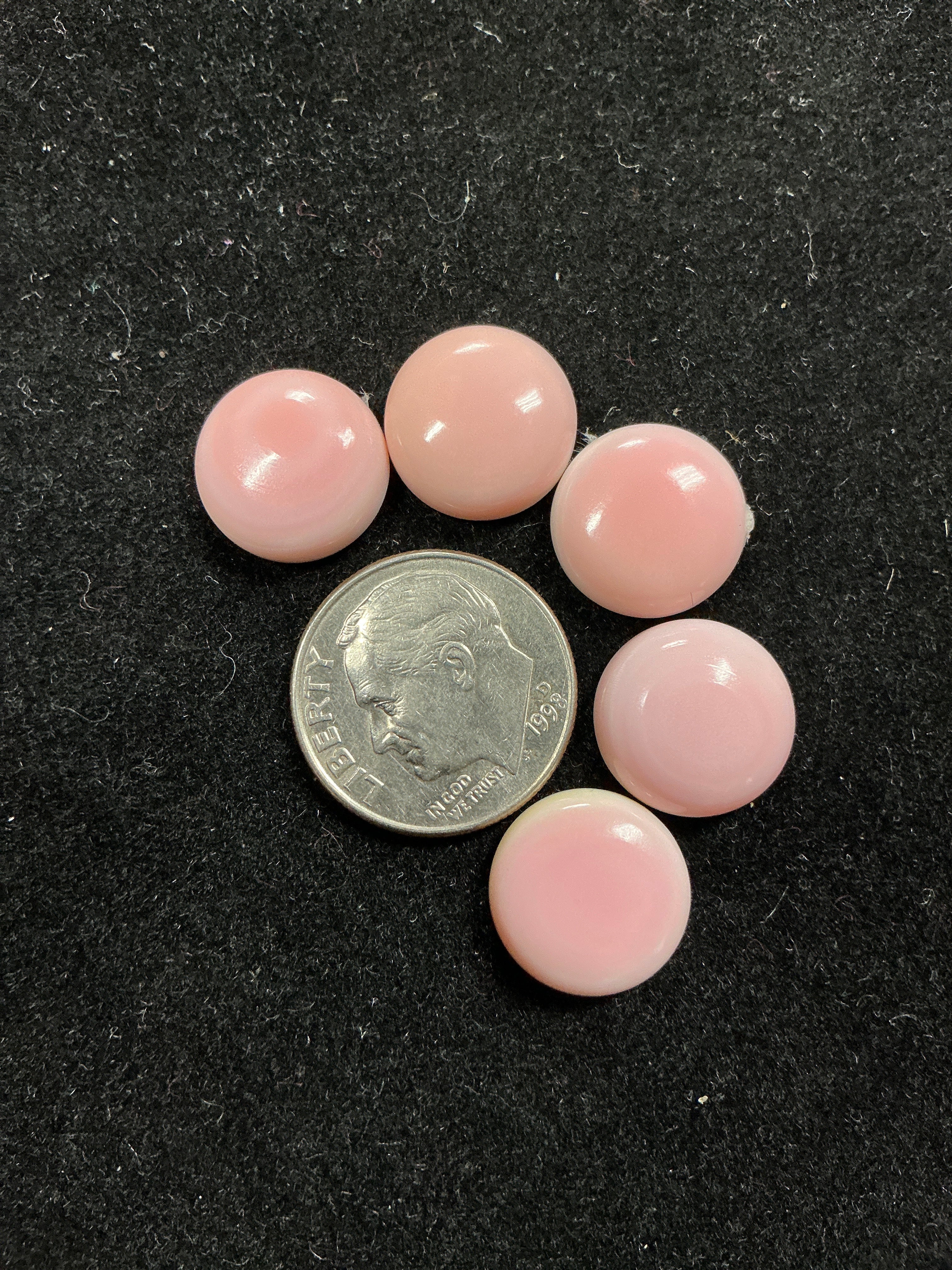 12mm Pink Conch Cabochons. Set of 5. $30.