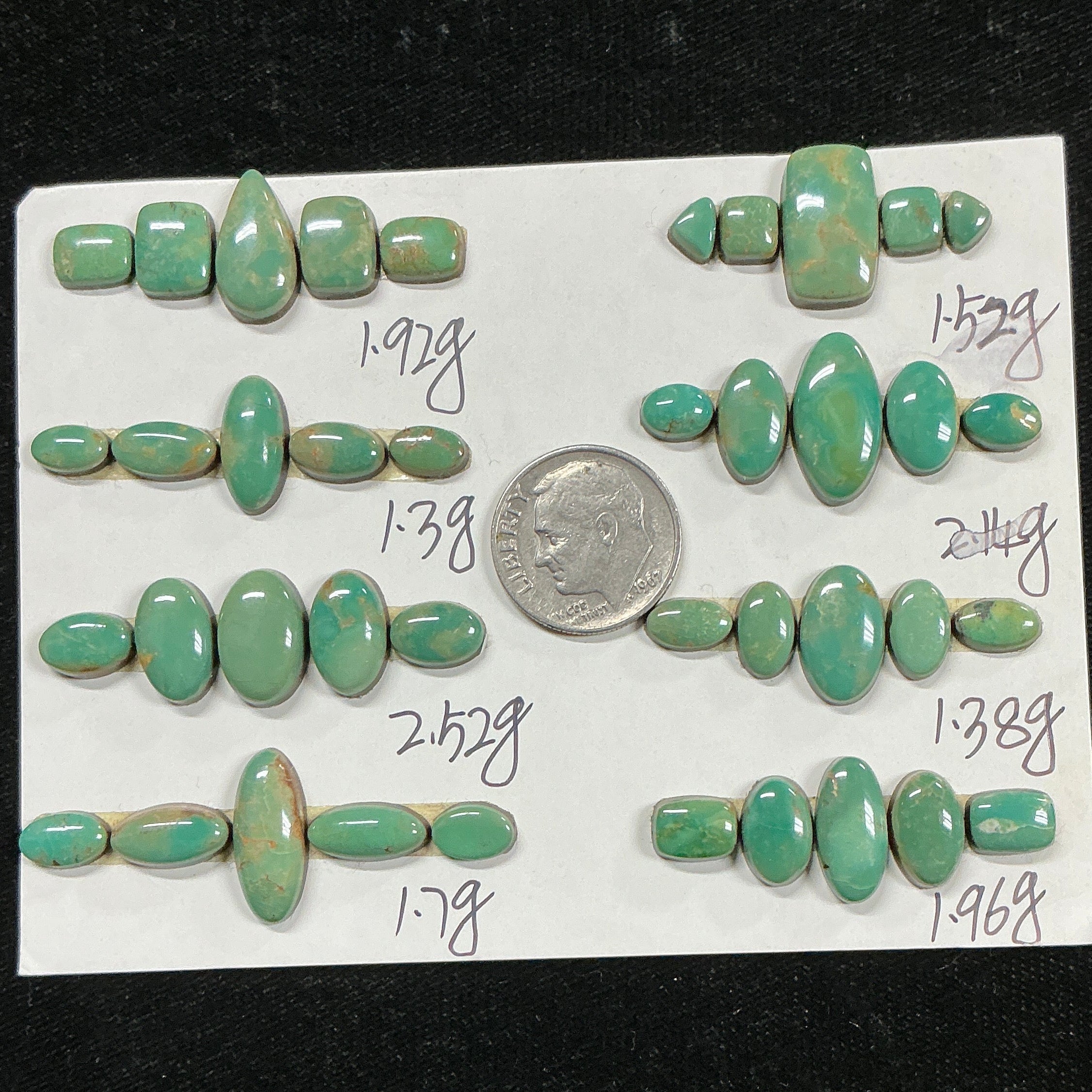 Turquoise Cabochon Card. ~35 carats. $70
