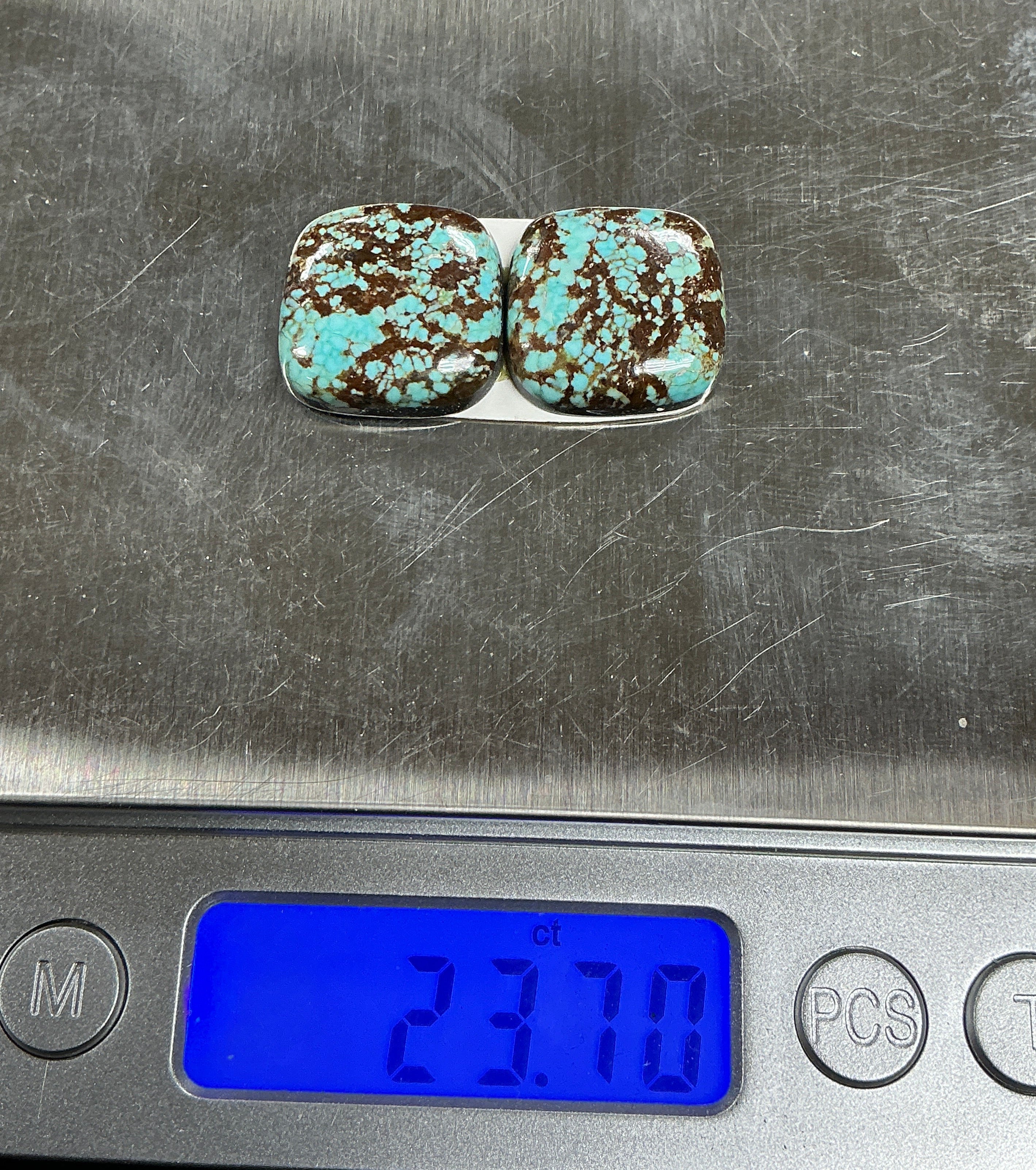 Fine #8 Paired Turquoise Cabochons. Set of 2. Lot 3.~23cts.  $69.