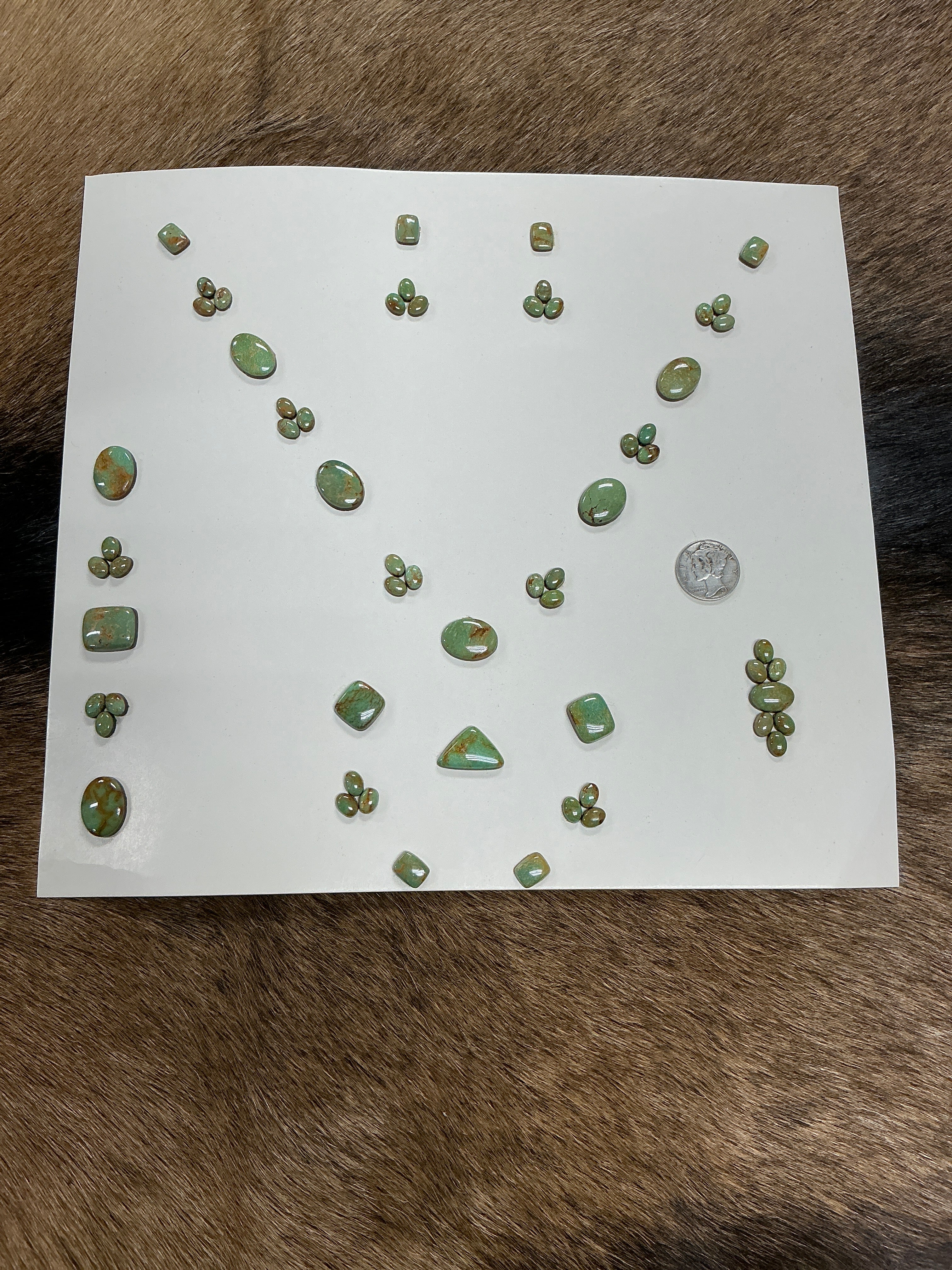 Turquoise Cabochons Card Set. Lot 32. $222.