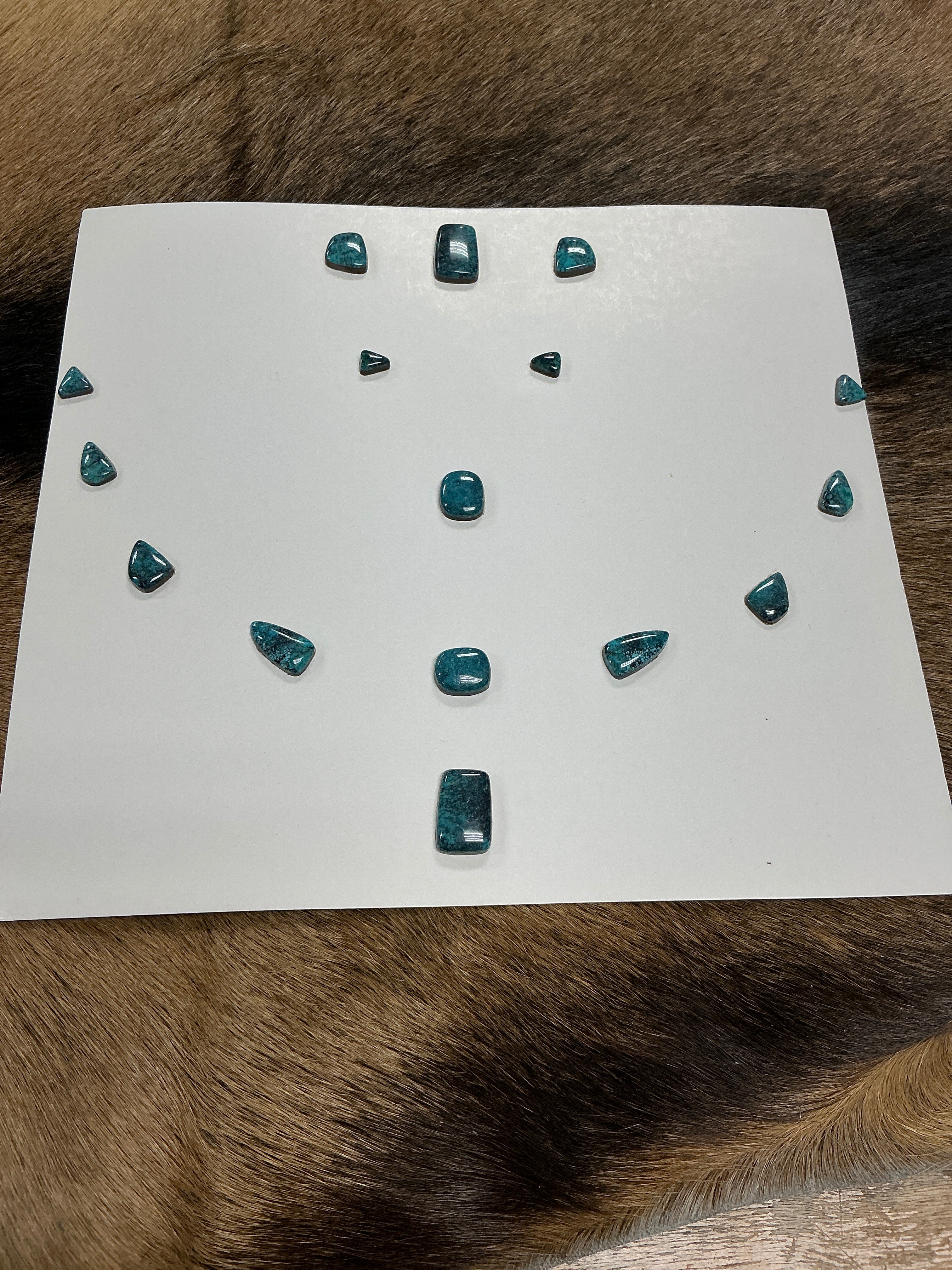 Turquoise Cabochons Card Set. Lot 35. $204