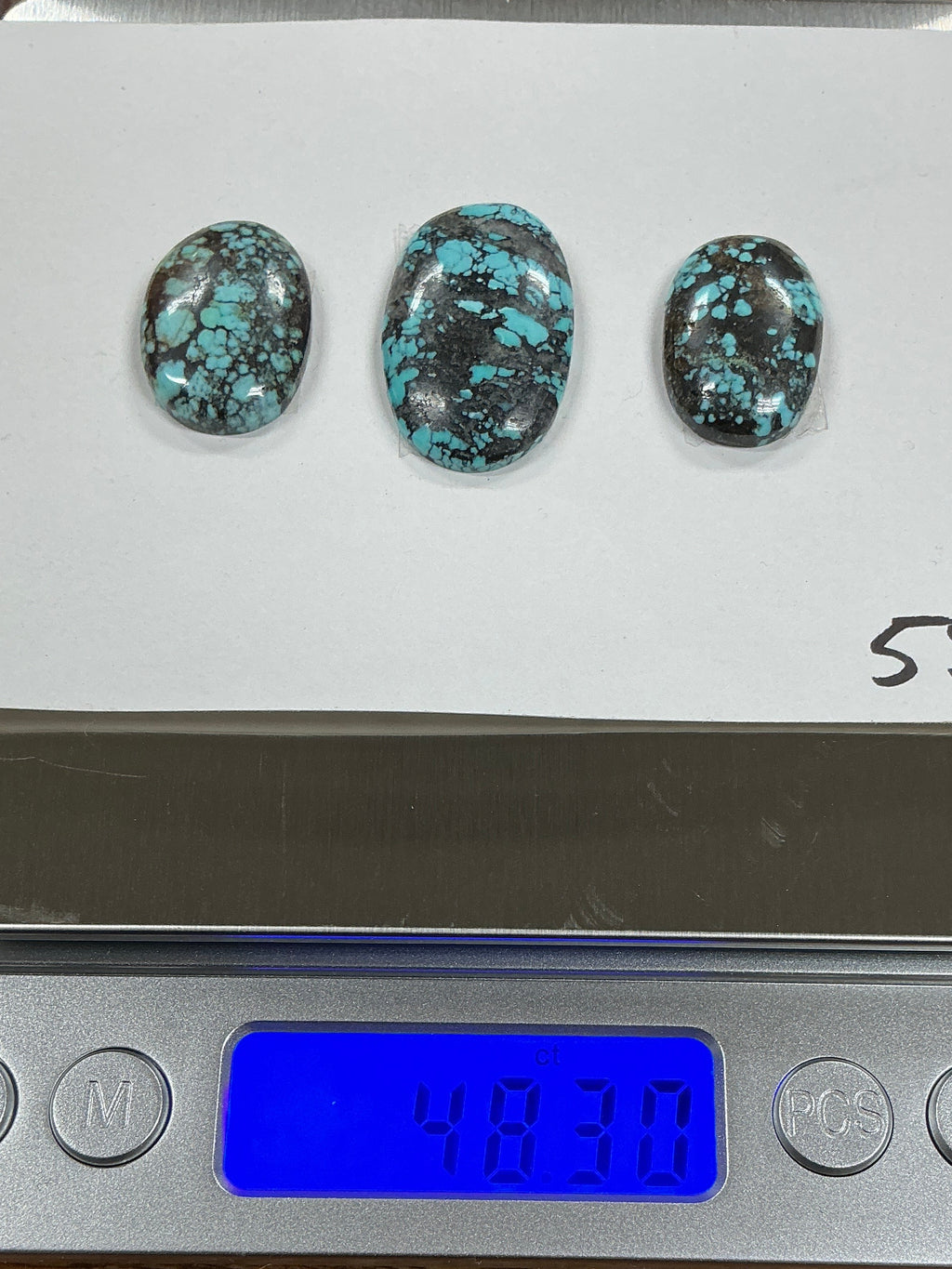 Turquoise Cabochon Card. ~48 Carats. $55.