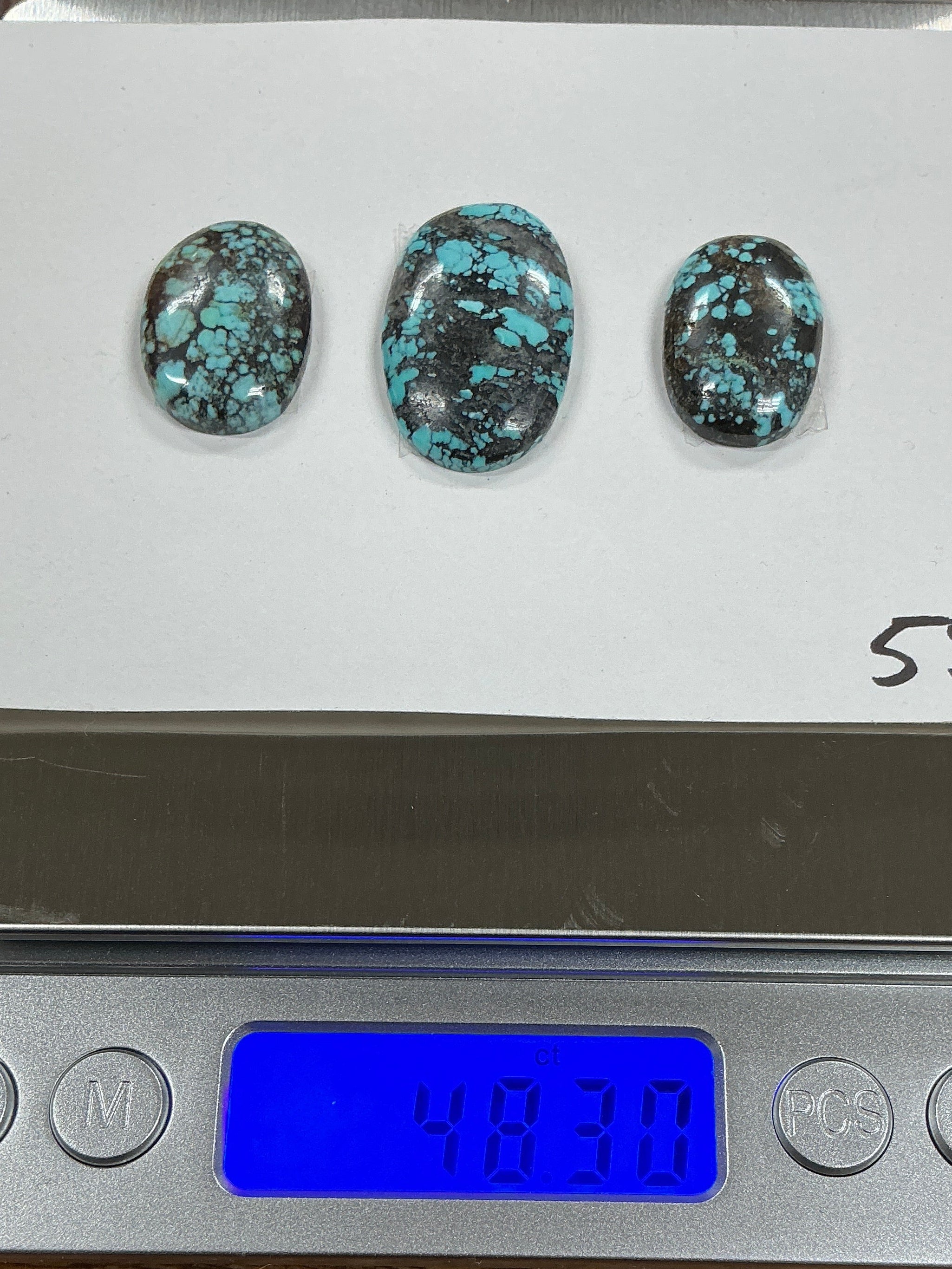 Turquoise Cabochon Card. ~48 Carats. $55.