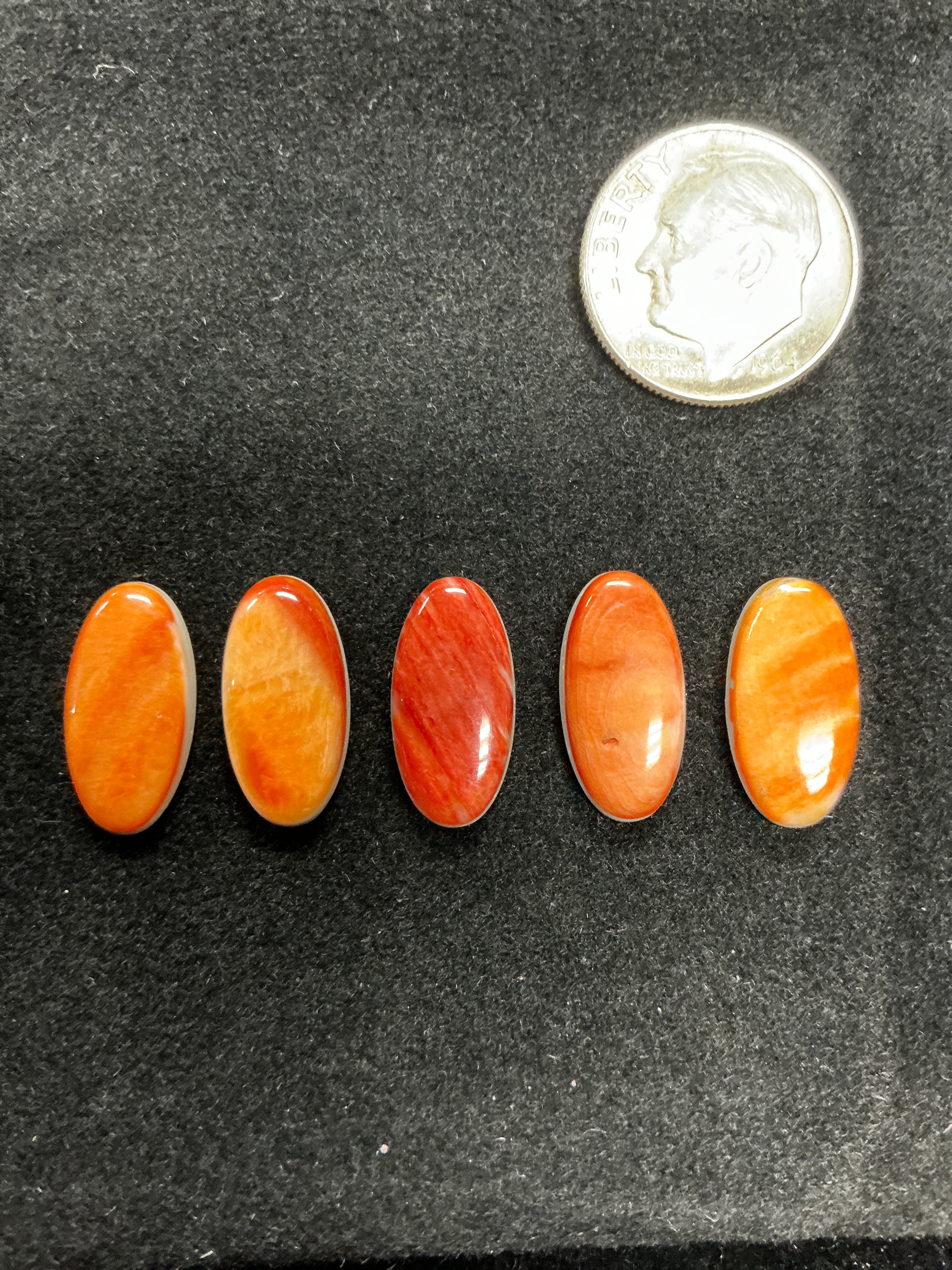 8x16mm Elongated Oval Shaped Cabochon Lot of 5. $24