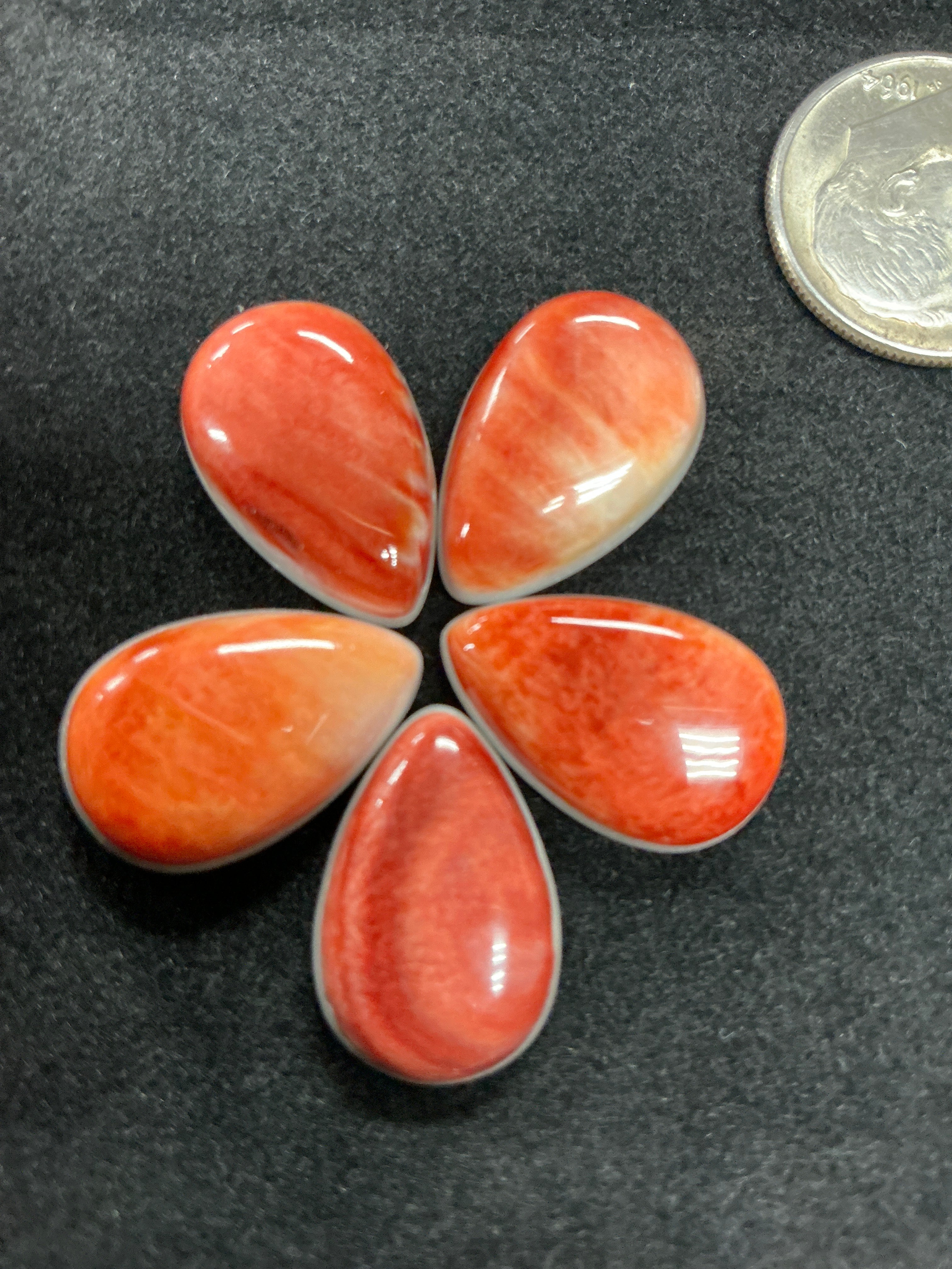 12x18mm Pear Shaped Cabochon Lot of 5. $20.