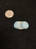 Golden Hills Paired Turquoise Cabochons. Set of 2. Lot 9. ~12cts.  $36.