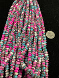 6mm Rondelle Cotton Candy Composite beads 16” Strand.$33.