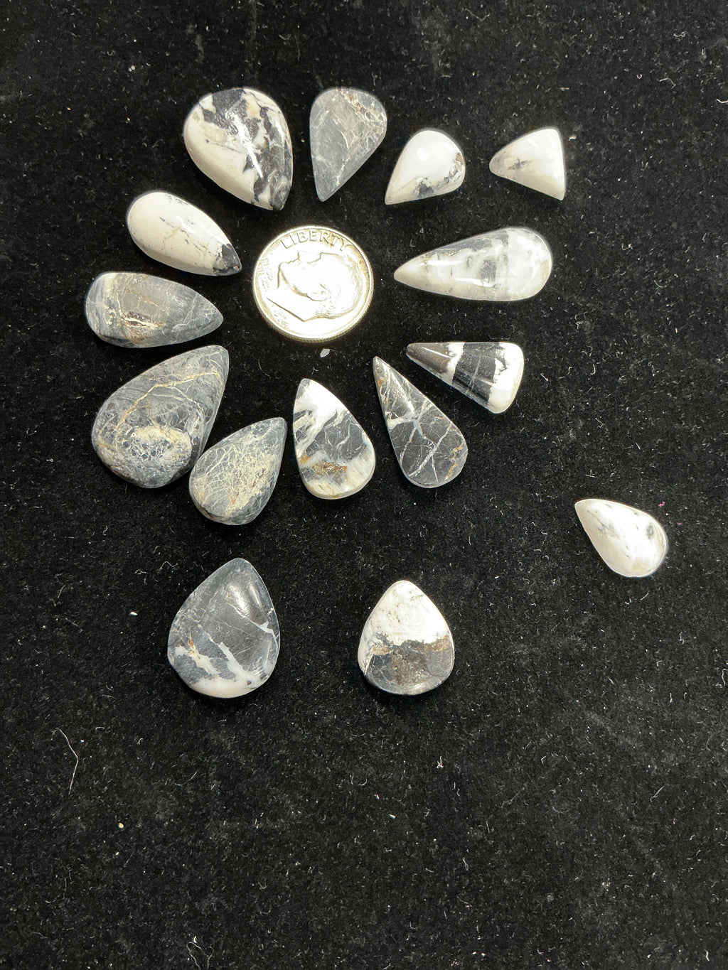 White Buffalo Cabochons Lot. ~ 106Carats. $132.50. Lot 9.