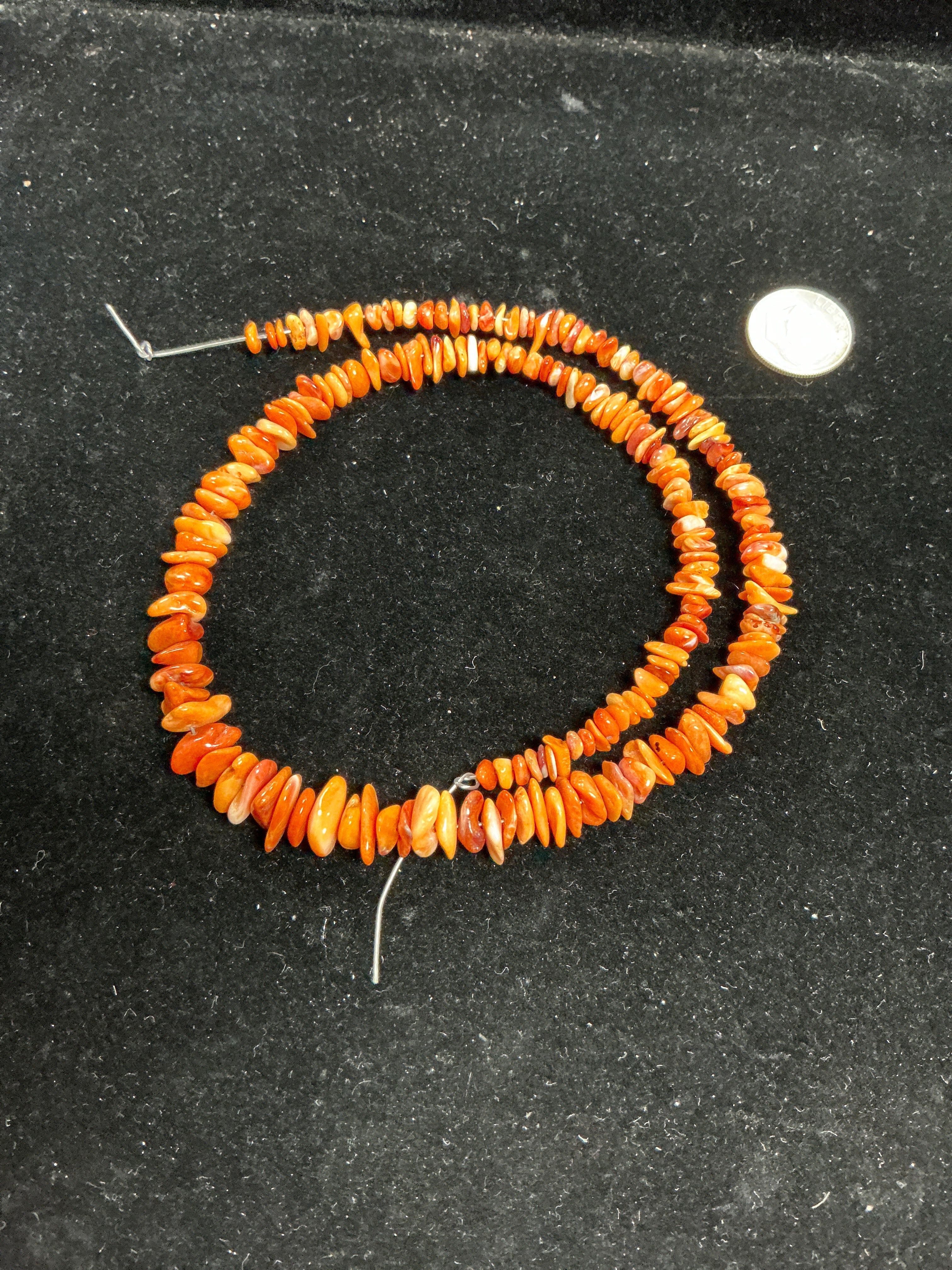 16” Orange Spiny Chip Strand
