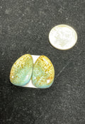 Golden Hills Paired Turquoise Cabochons. Set of 2. Lot 1.~14cts.  $42.