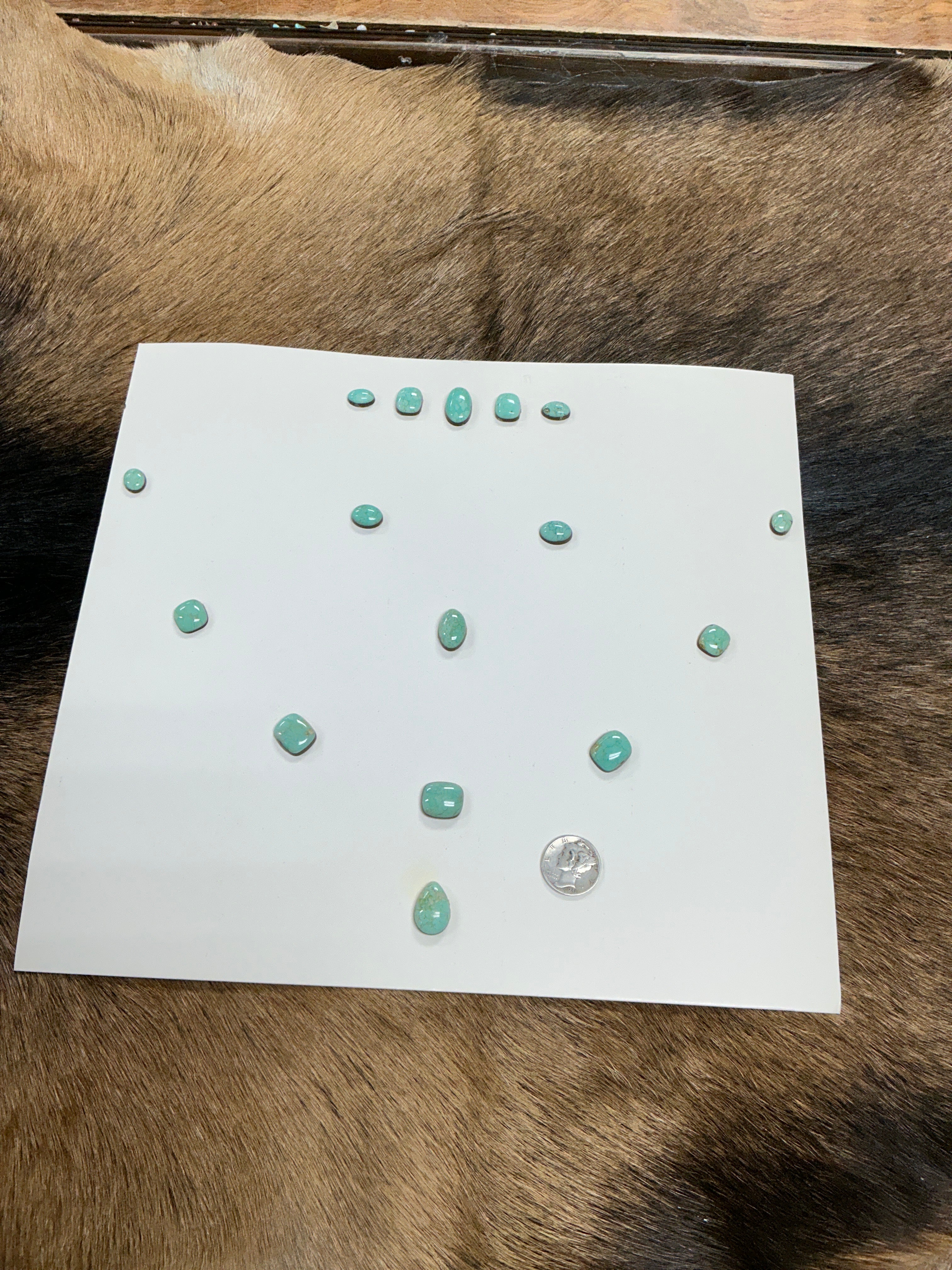 Turquoise Cabochons Card Set. Lot 40.$114.