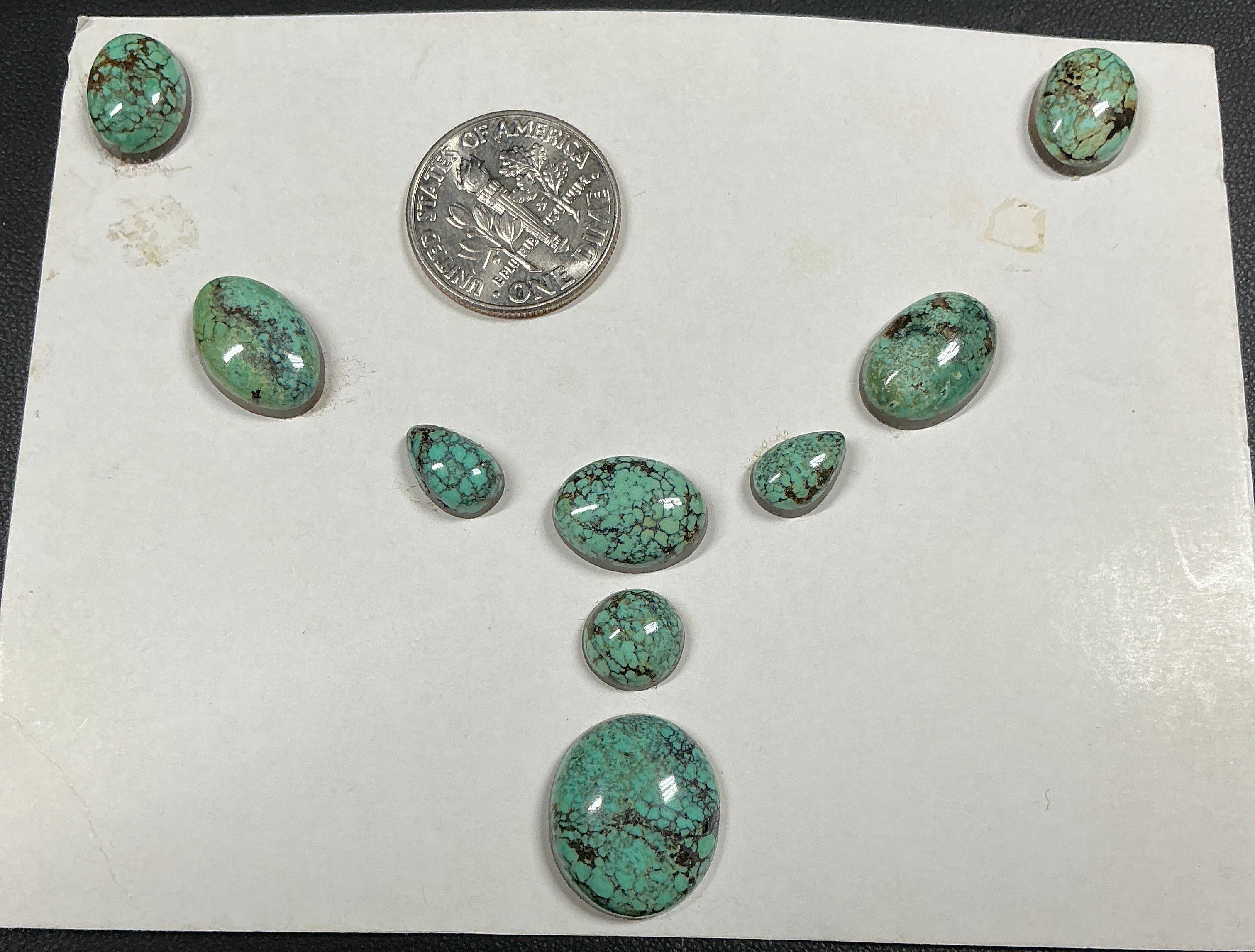 Turquoise Cabochons Card Set. Lot 46. $80.