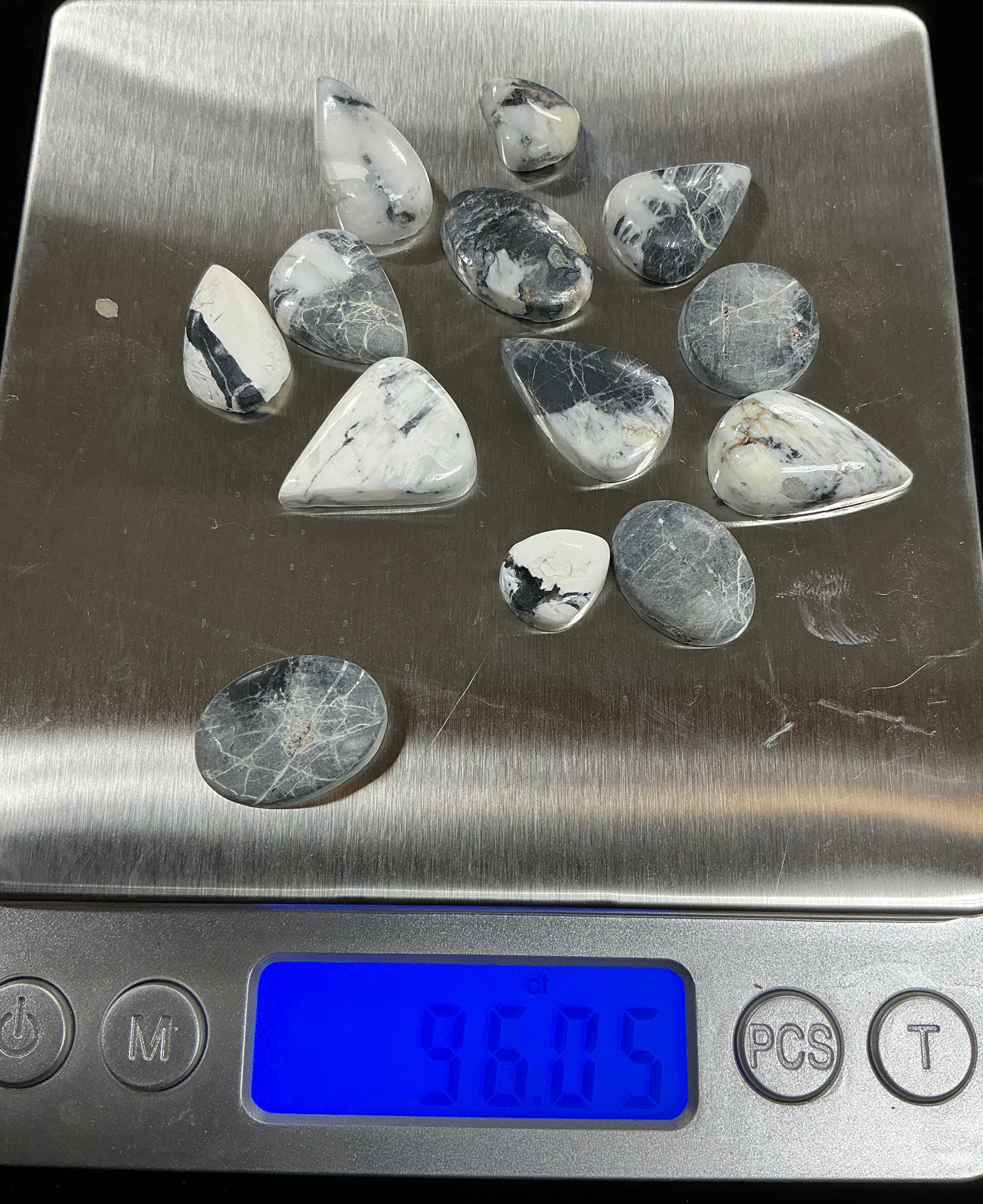 White Buffalo Cabochons Lot. ~96 Carats. $120. Lot 3.