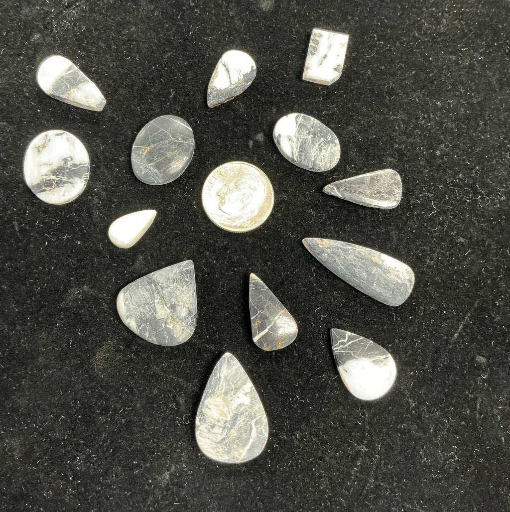 White Buffalo Cabochons Lot. ~101Carats. $126.25. Lot 2.