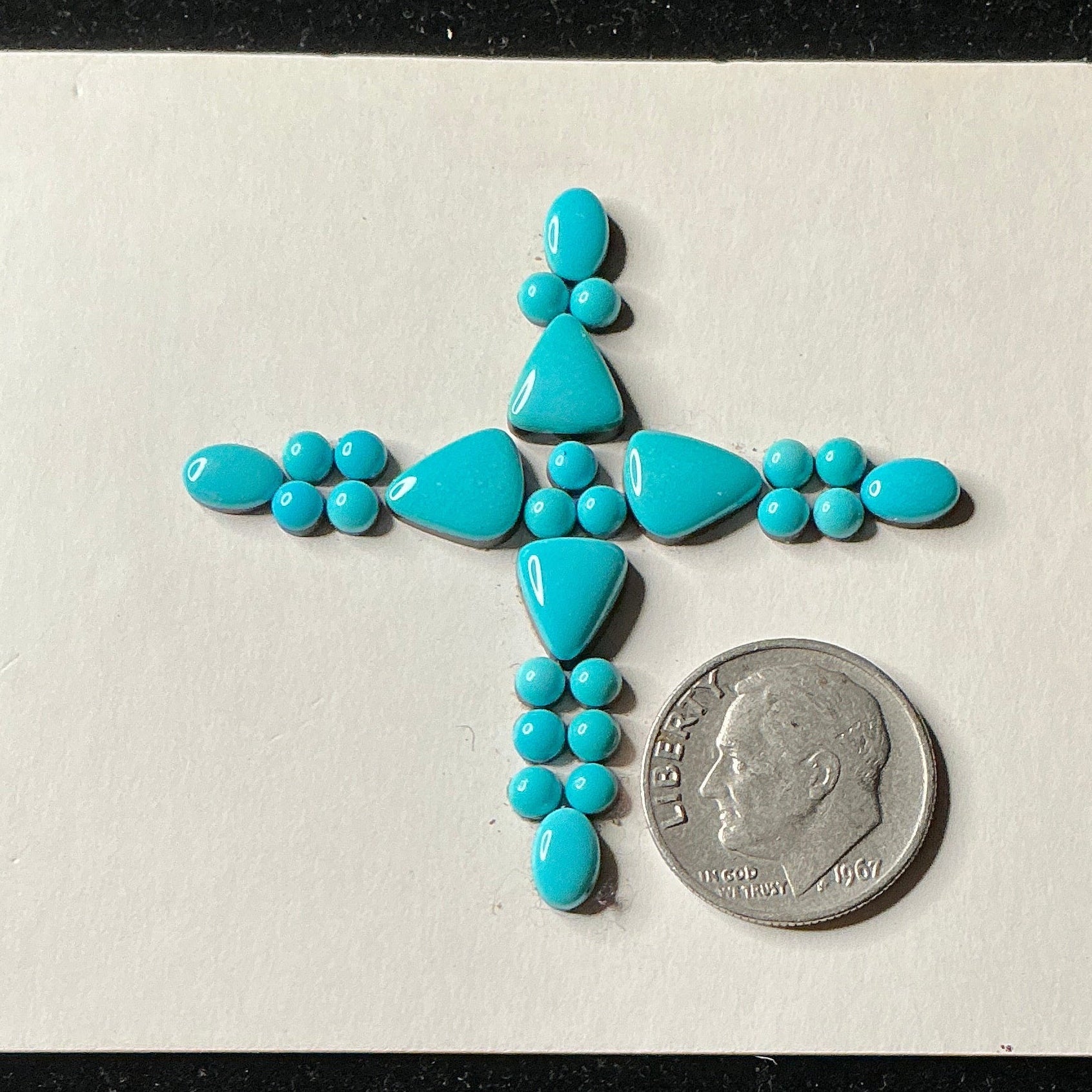 Sleeping Beauty Turquoise Cabochons Card Set. Lot 88.$45.