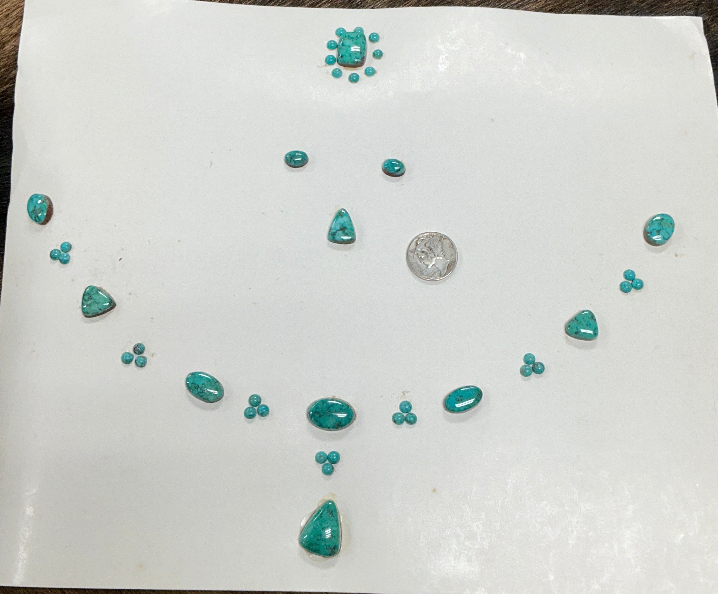 Turquoise Cabochons Card Set. Lot 19. $120.
