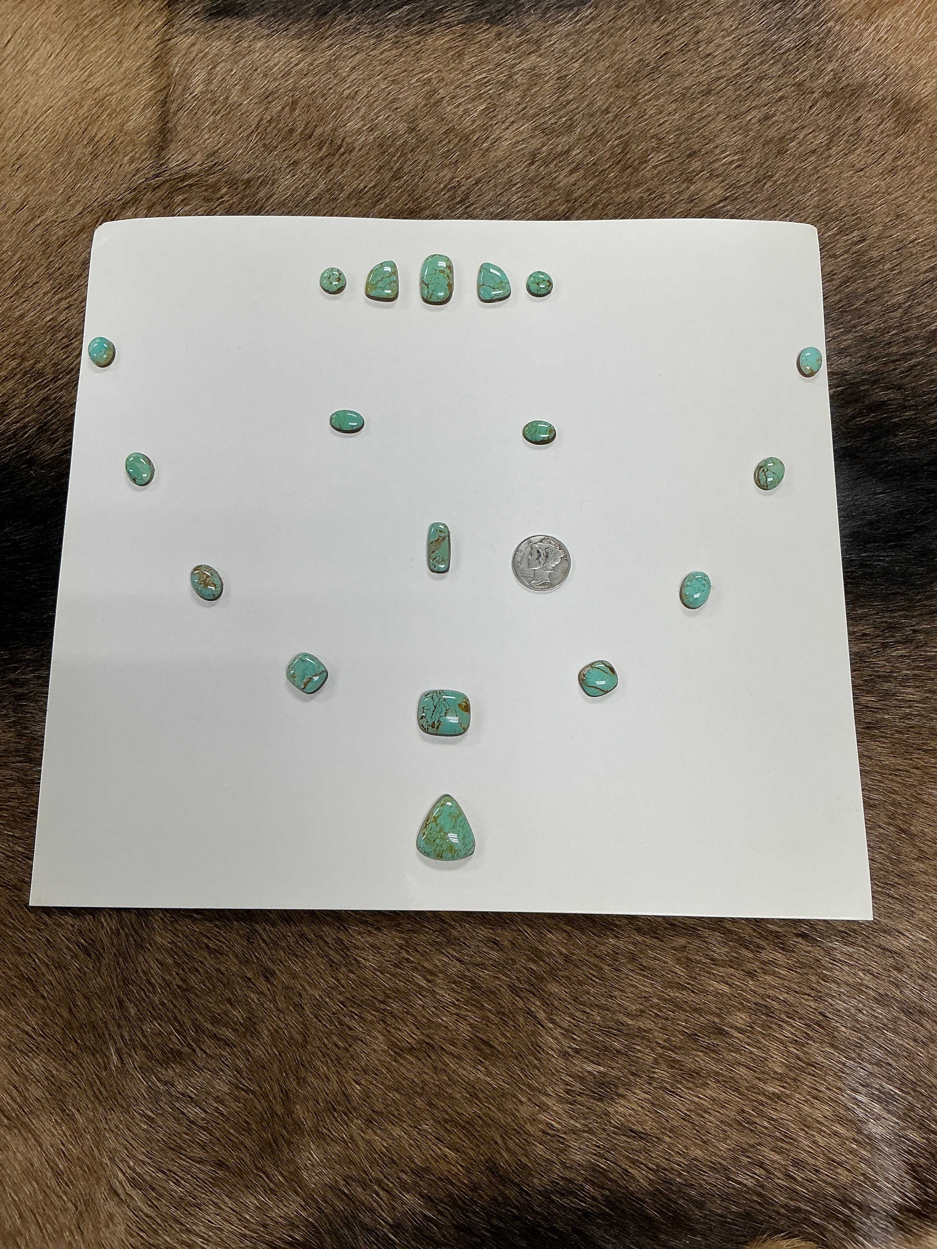 Turquoise Cabochons Card Set. Lot 22.$144.