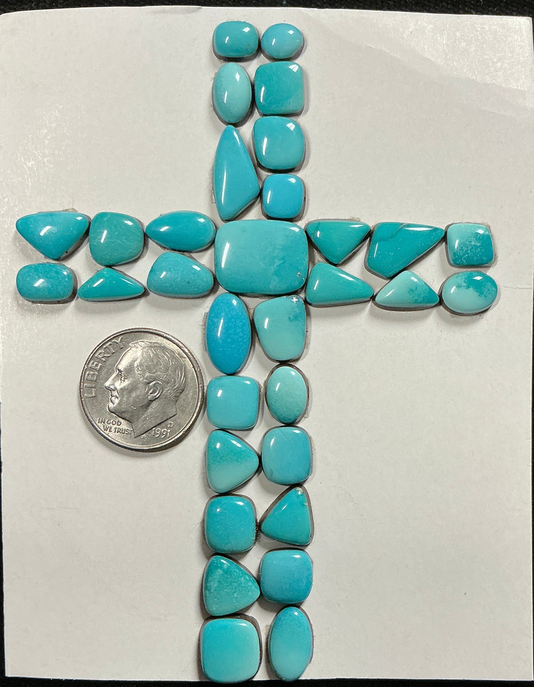 Turquoise Cabochons Card Set. Lot 76.$171.