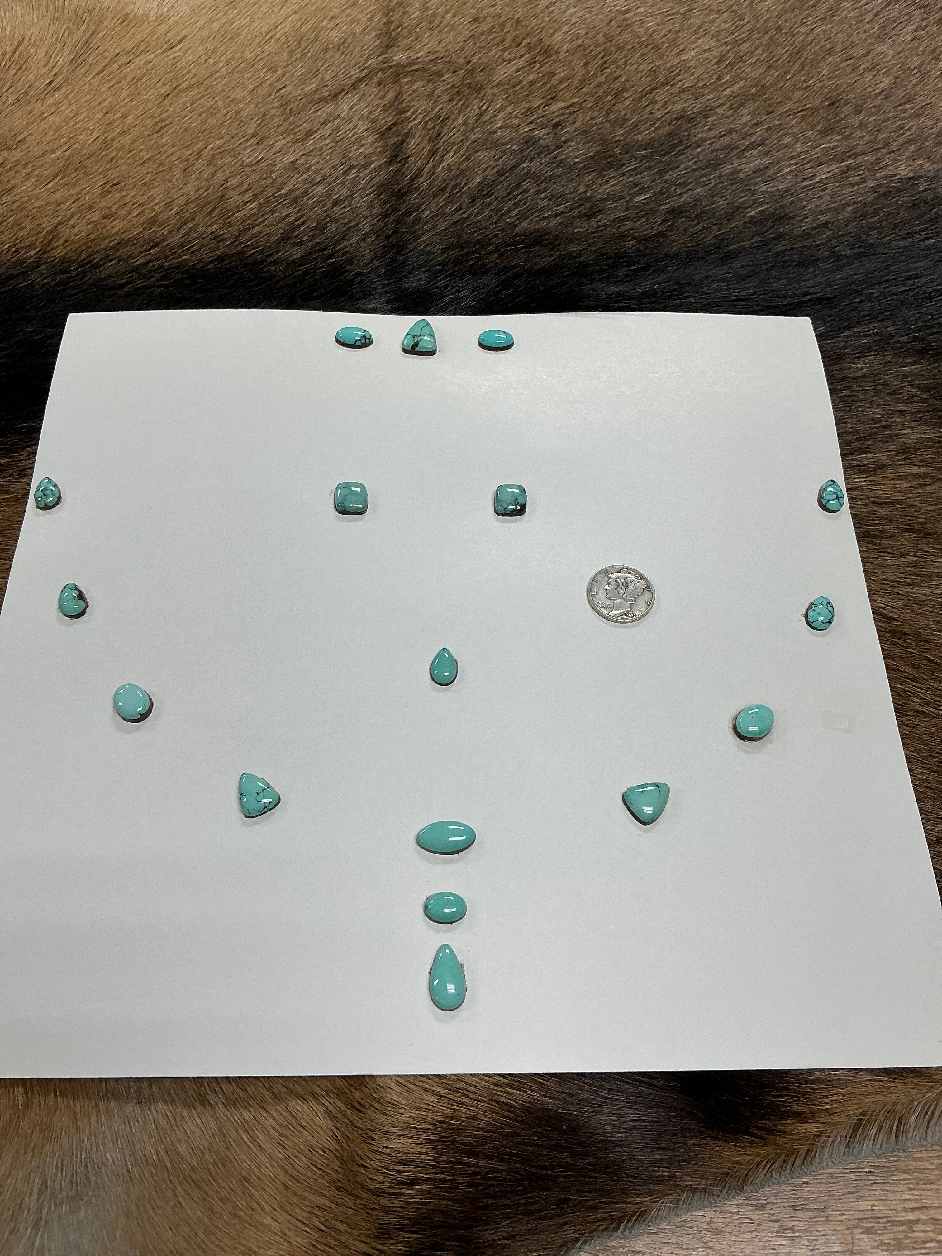 Turquoise Cabochons Card Set. Lot 39. $101