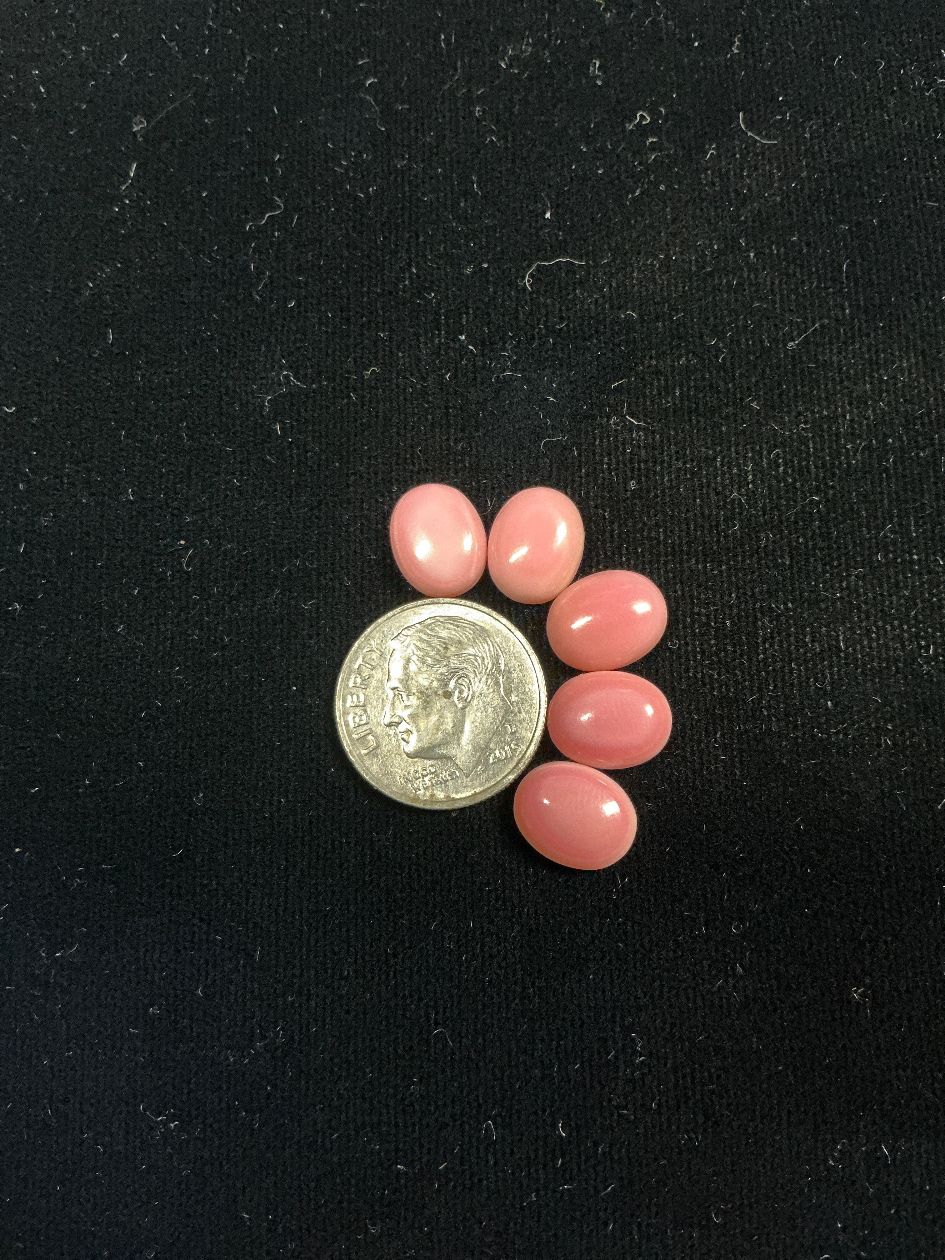 7x8 mm Pink Conch Cabochons. Set of 5. $22.50.