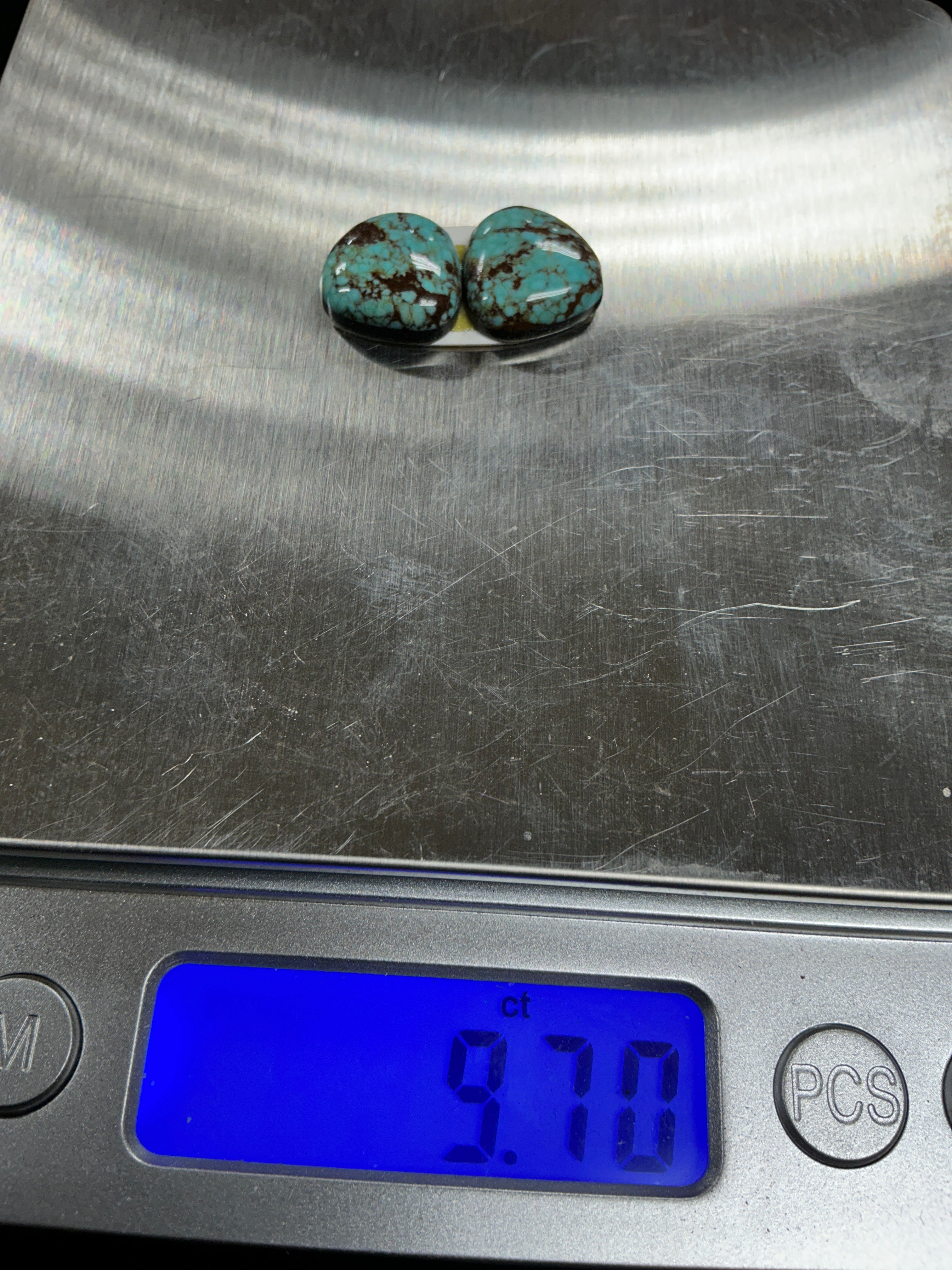 Fine #8 Paired Turquoise Cabochons. Set of 2. Lot 4.~9cts.  $27.